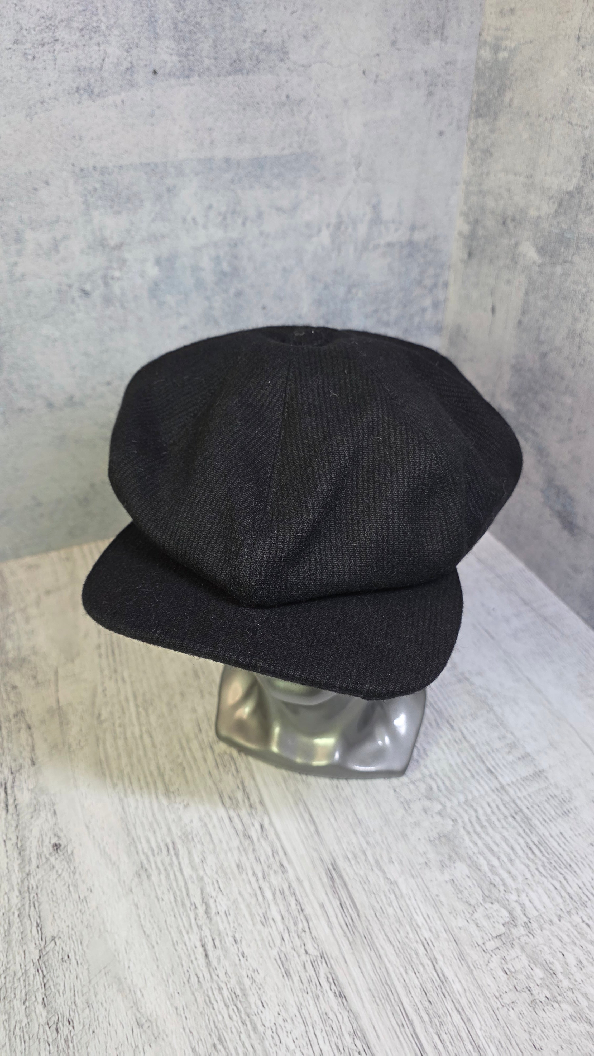 Vintage Black Wool Newsboy Cap Peaky Blinders Gatsby Hat - Legend Returns Vintage