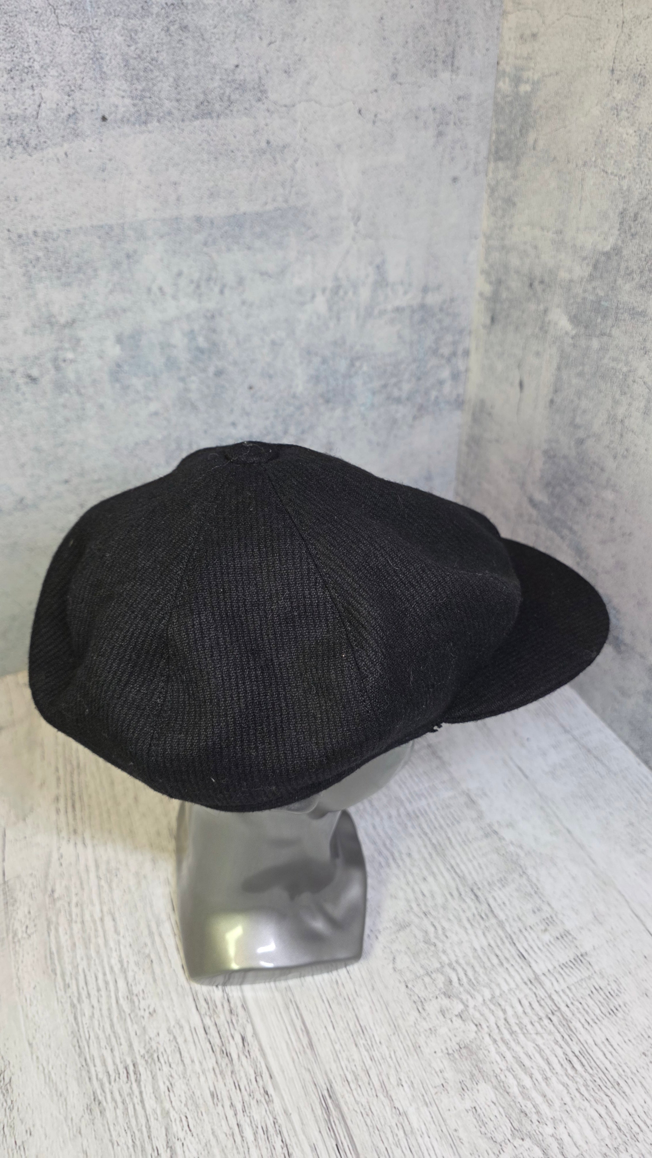Vintage Black Wool Newsboy Cap Peaky Blinders Gatsby Hat - Legend Returns Vintage