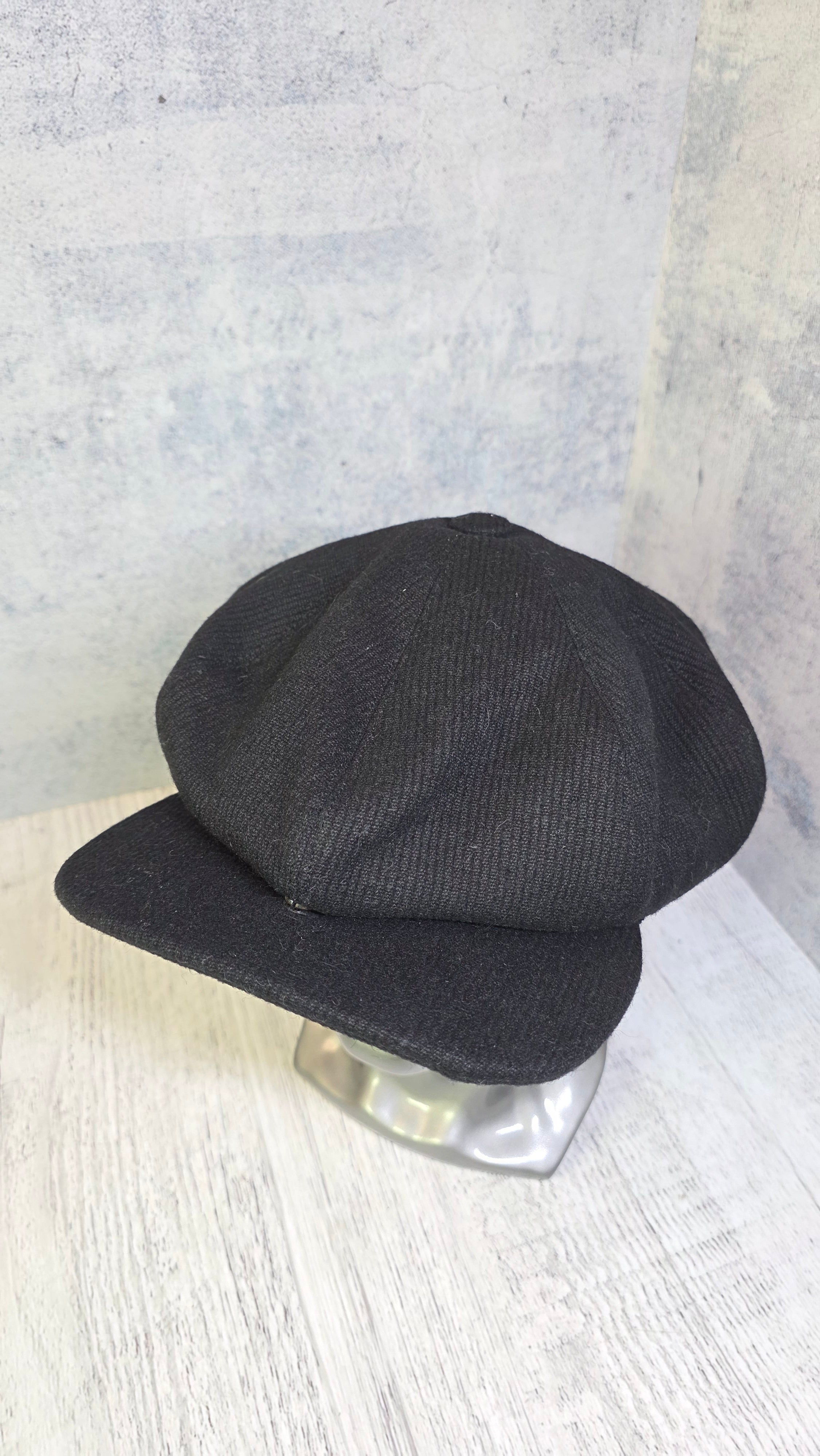 Vintage Black Wool Newsboy Cap Peaky Blinders Gatsby Hat - Legend Returns Vintage