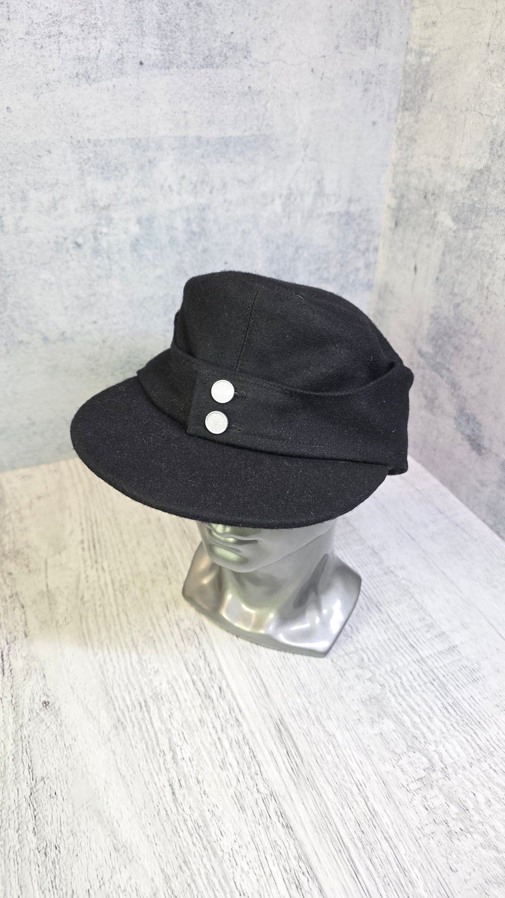 German M43 Field Cap WWII Style Black Wool Military Hat - Legend Returns Vintage