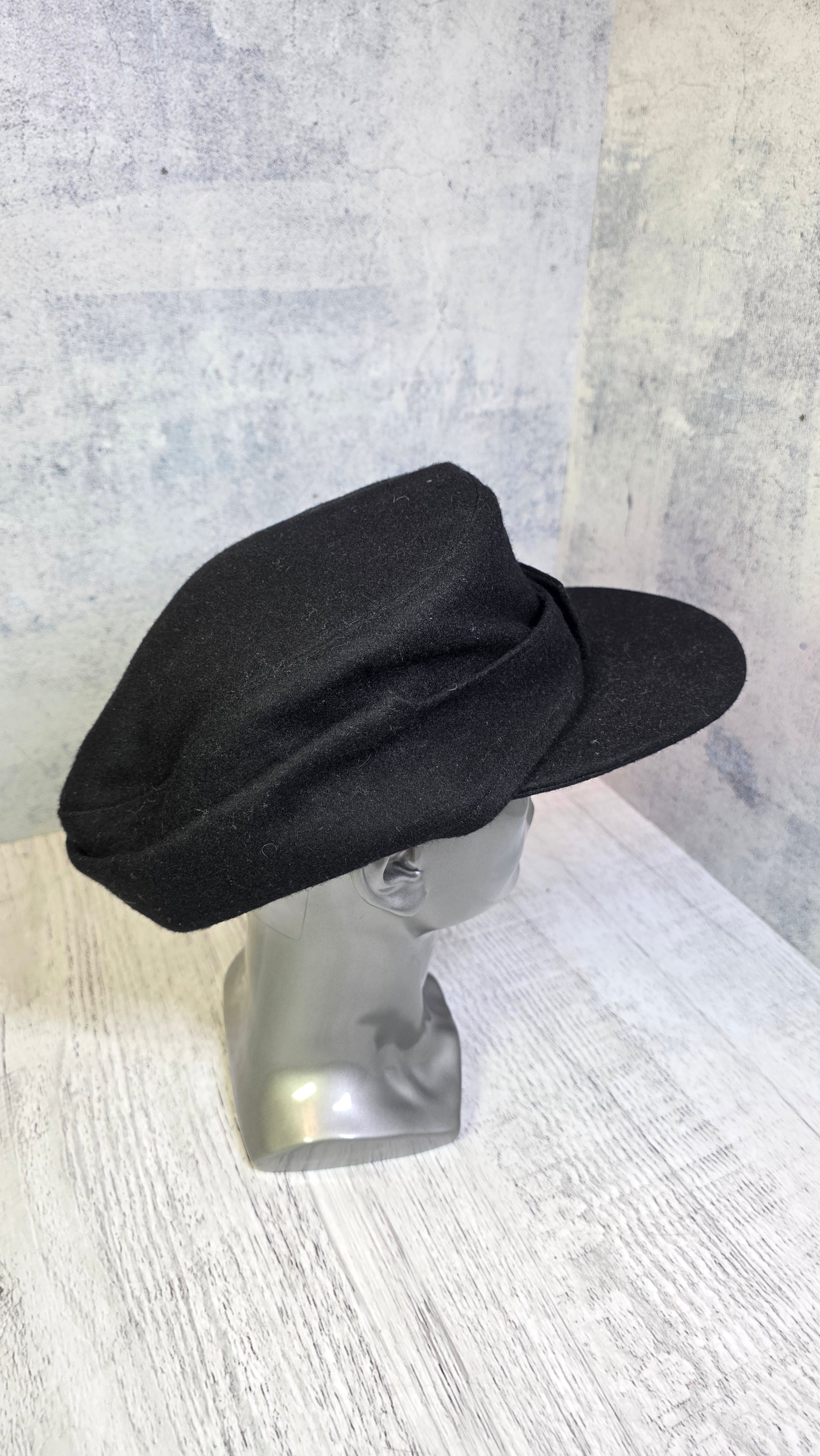 German M43 Field Cap WWII Style Black Wool Military Hat - Legend Returns Vintage