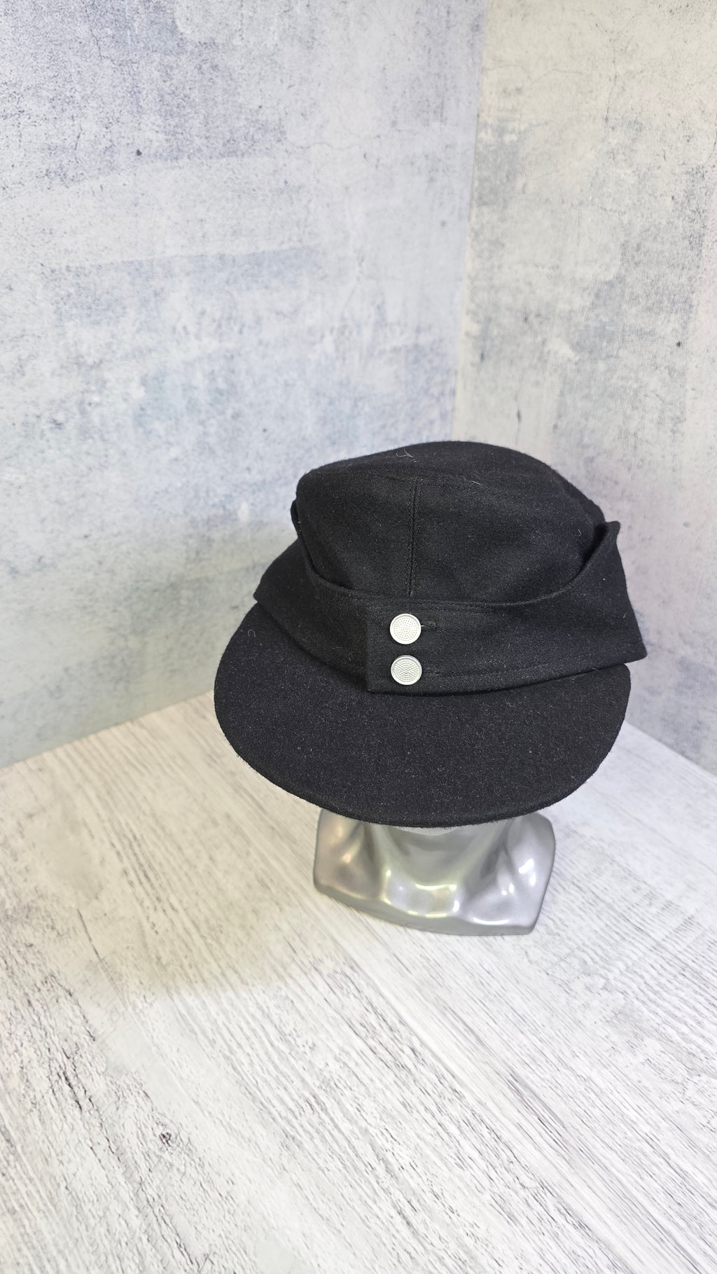 German M43 Field Cap WWII Style Black Wool Military Hat - Legend Returns Vintage