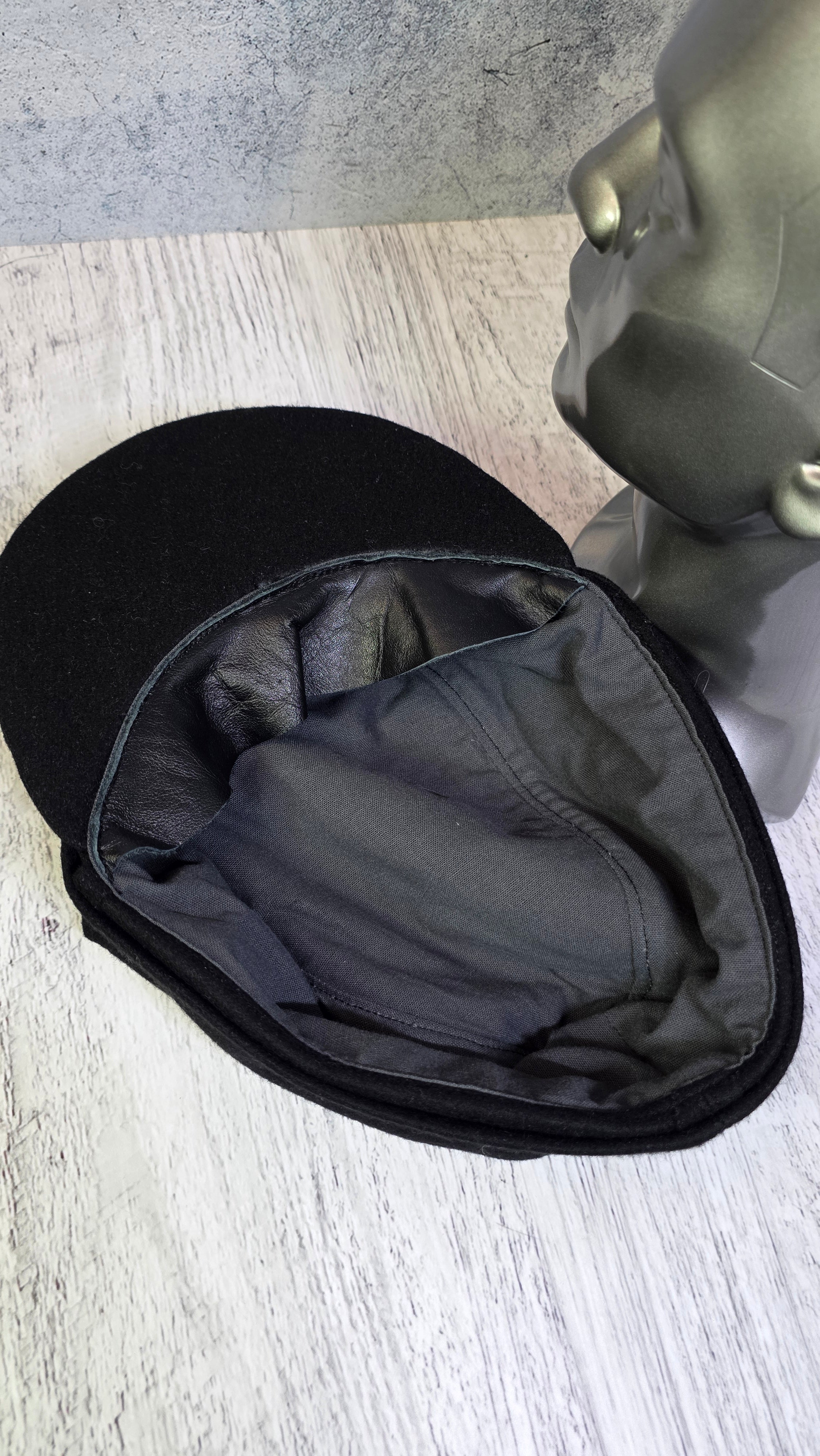 German M43 Field Cap WWII Style Black Wool Military Hat - Legend Returns Vintage