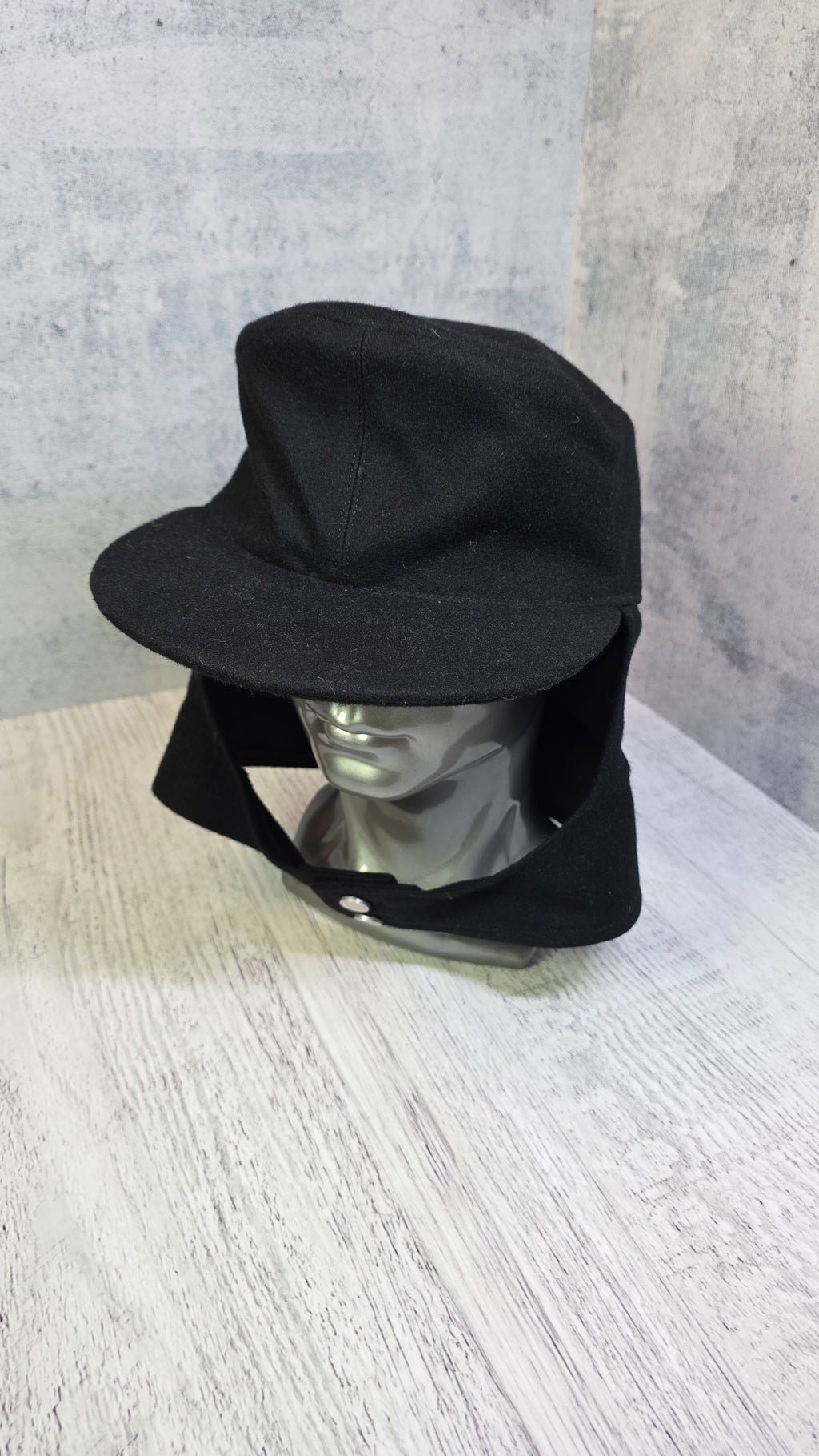German M43 Field Cap WWII Style Black Wool Military Hat - Legend Returns Vintage