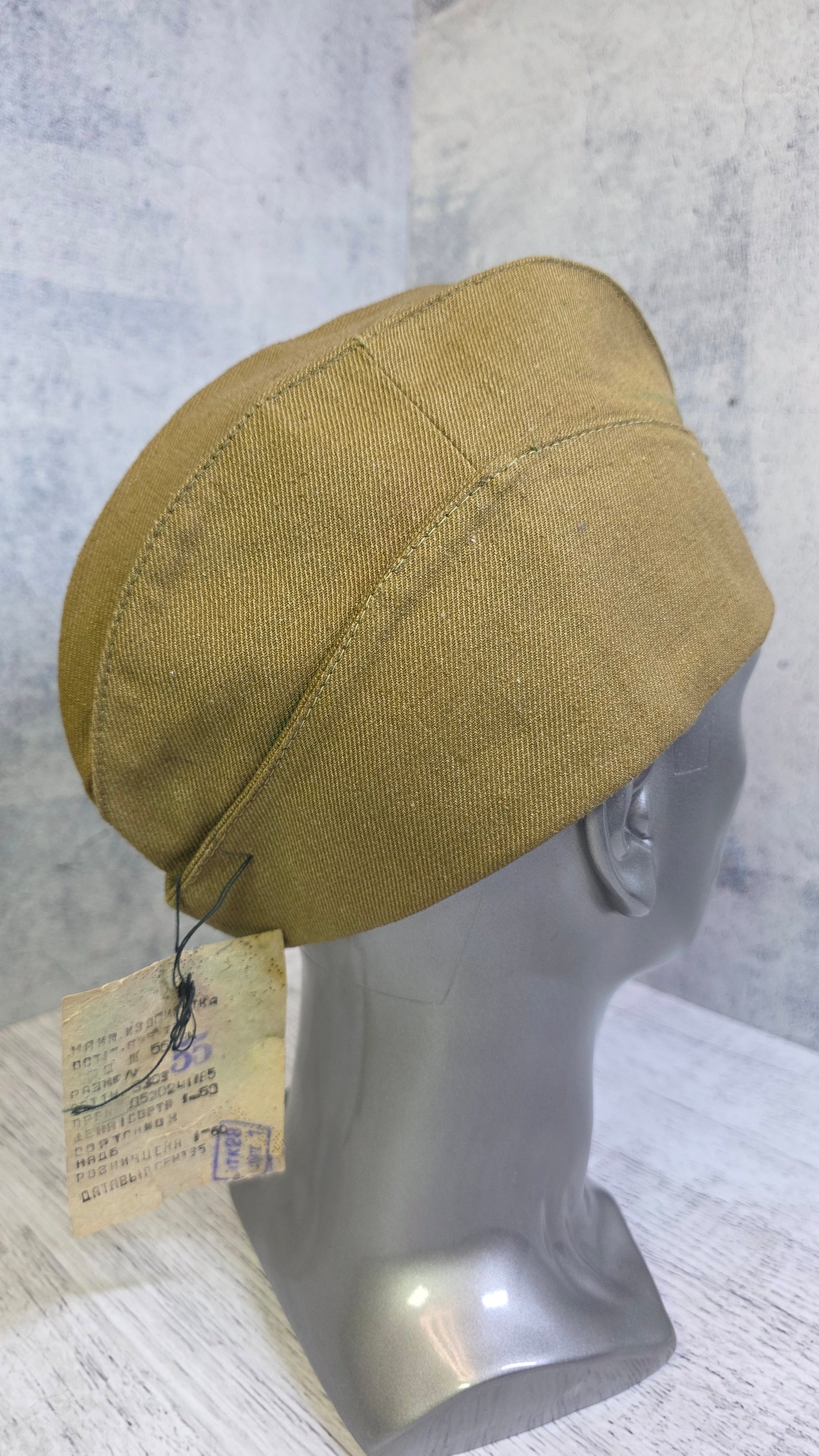 Vintage Soviet Pilotka Side Cap USSR Military Hat - Legend Returns Vintage