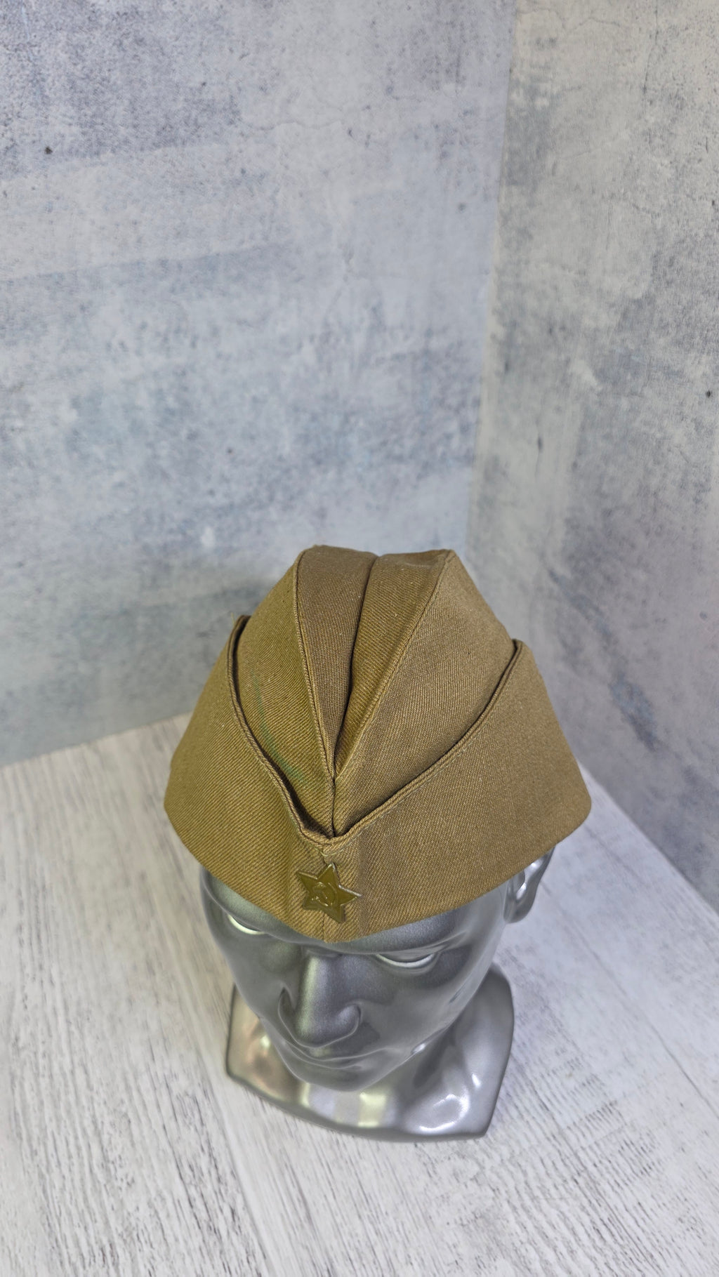 Vintage Soviet Pilotka Side Cap USSR Military Hat - Legend Returns Vintage