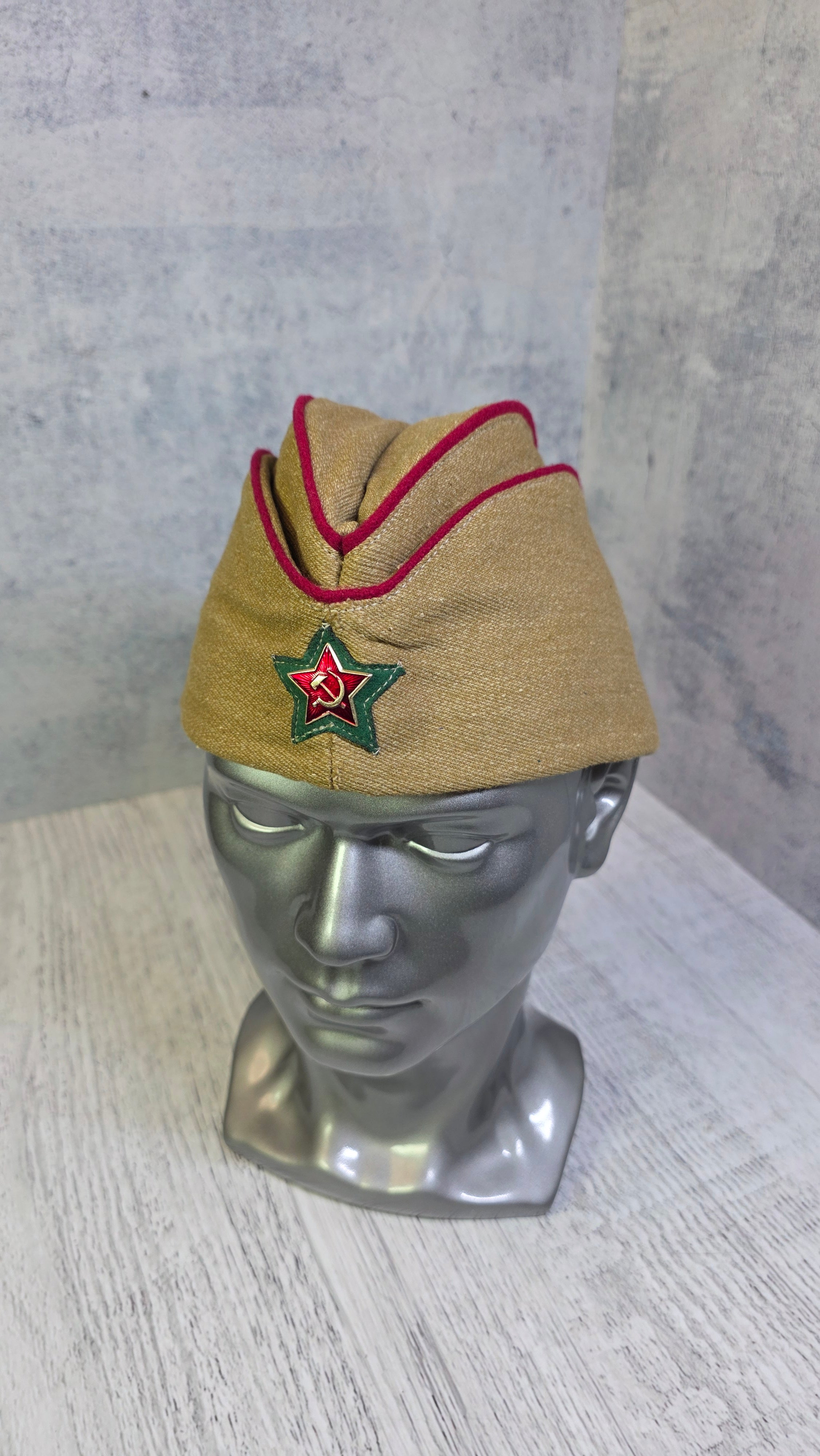 Vintage Soviet NKVD Pilotka Cap USSR Border Guard Hat - Legend Returns Vintage