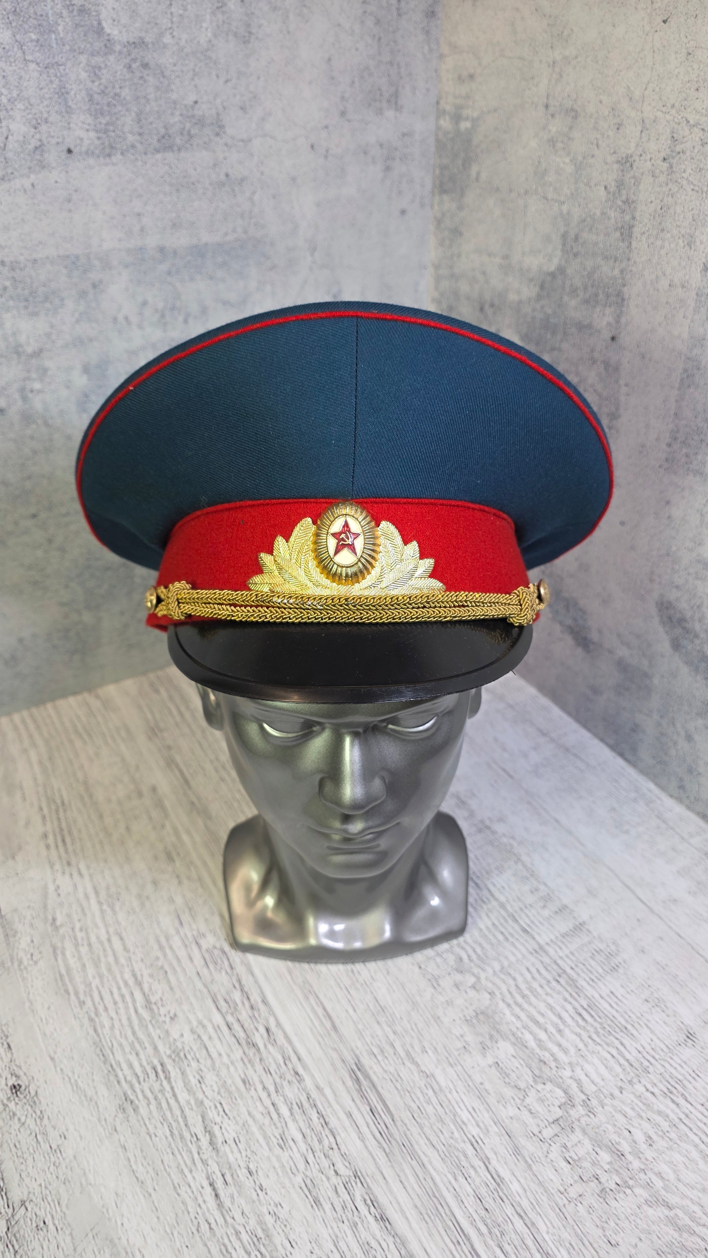 Vintage Soviet Officers Parade Visor Hat USSR - Legend Returns Vintage