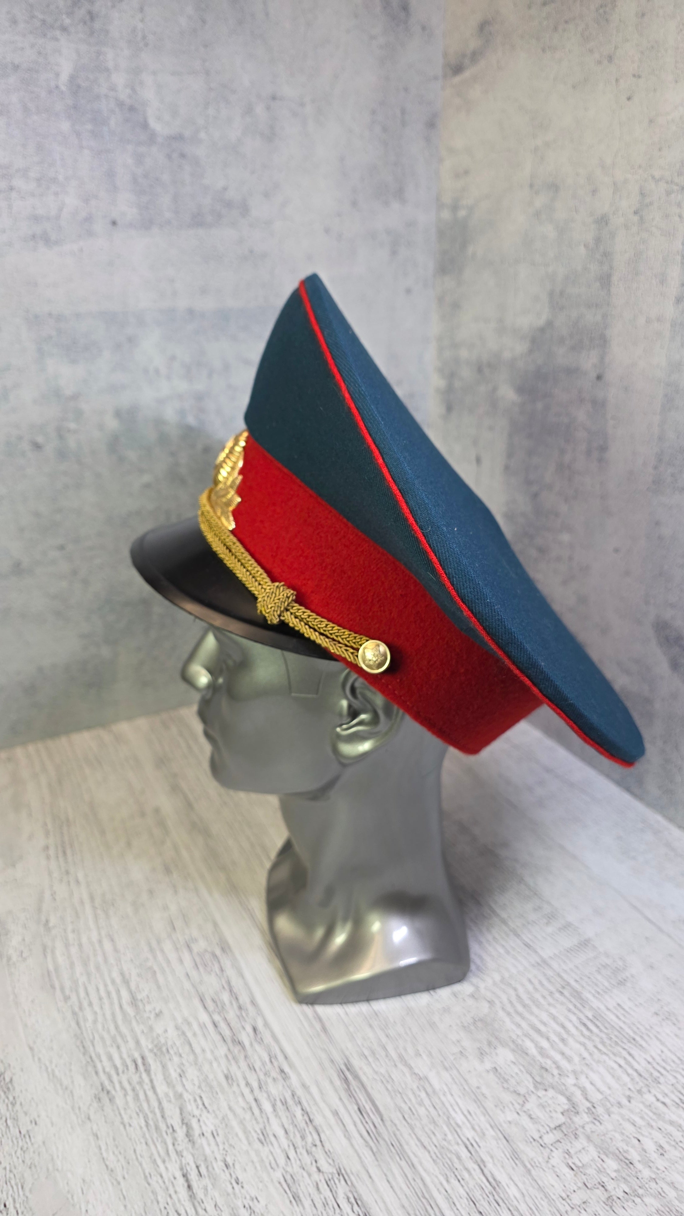 Vintage Soviet Officers Parade Visor Hat USSR - Legend Returns Vintage