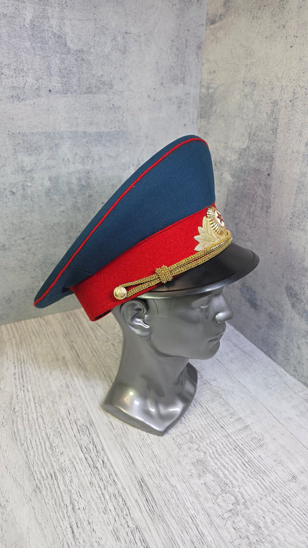 Vintage Soviet Officers Parade Visor Hat USSR - Legend Returns Vintage