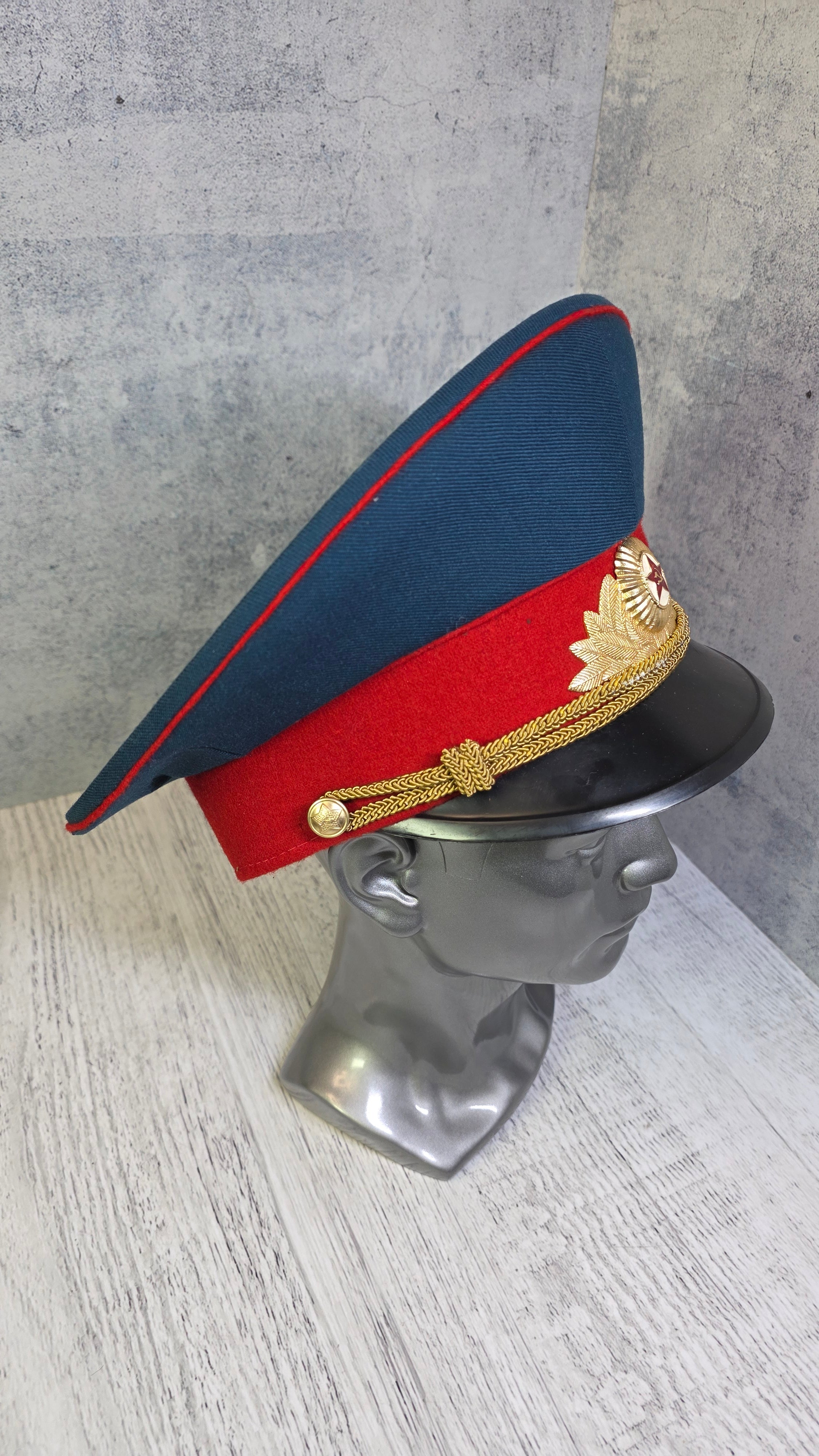 Vintage Soviet Officers Parade Visor Hat USSR - Legend Returns Vintage