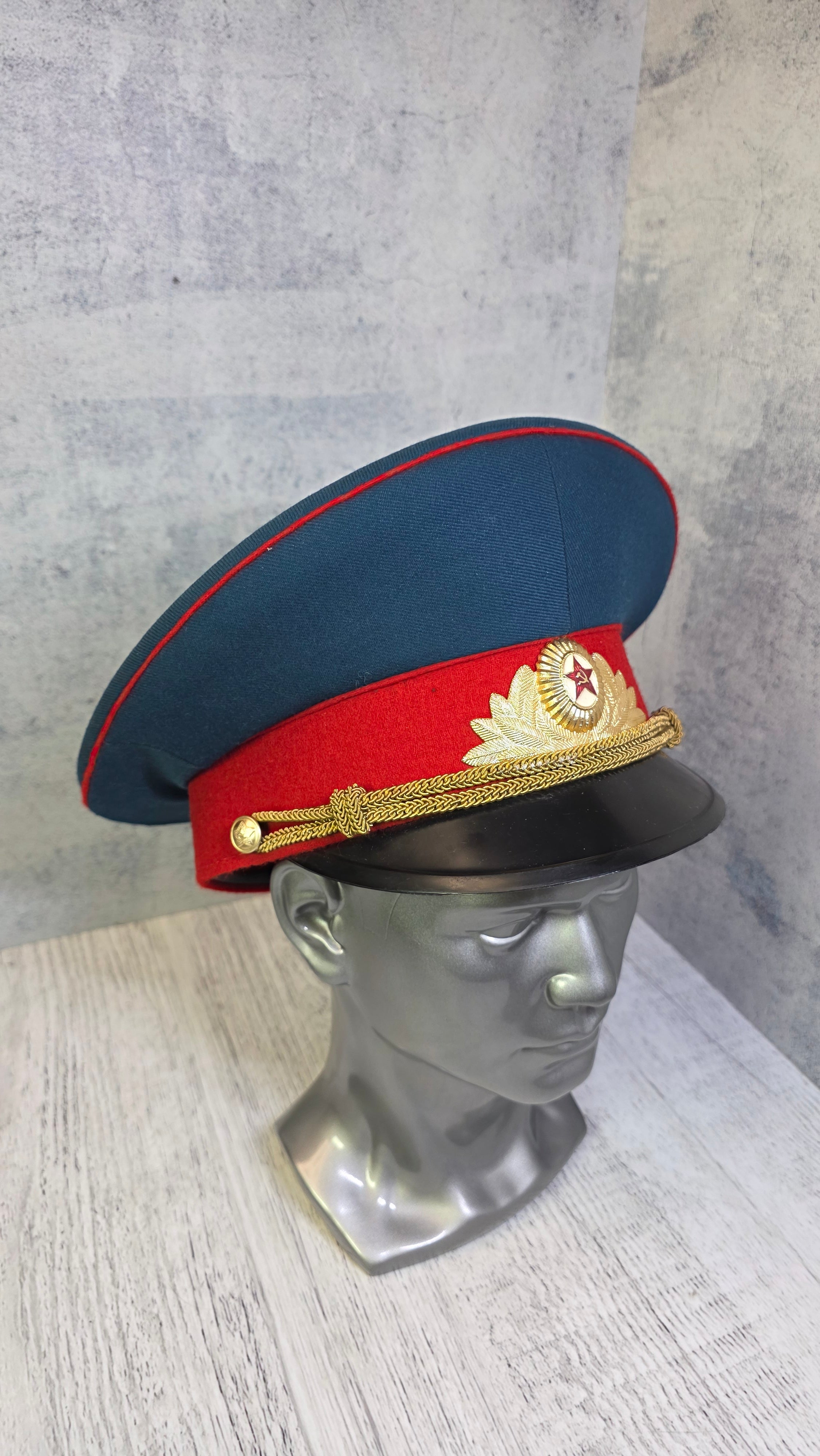 Vintage Soviet Officers Parade Visor Hat USSR - Legend Returns Vintage