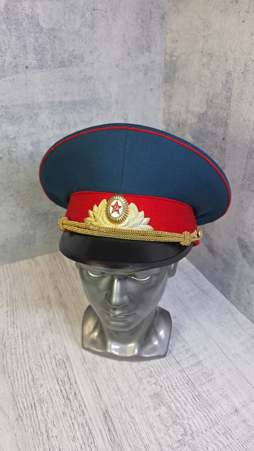 Vintage Soviet Officers Parade Visor Hat USSR - Legend Returns Vintage