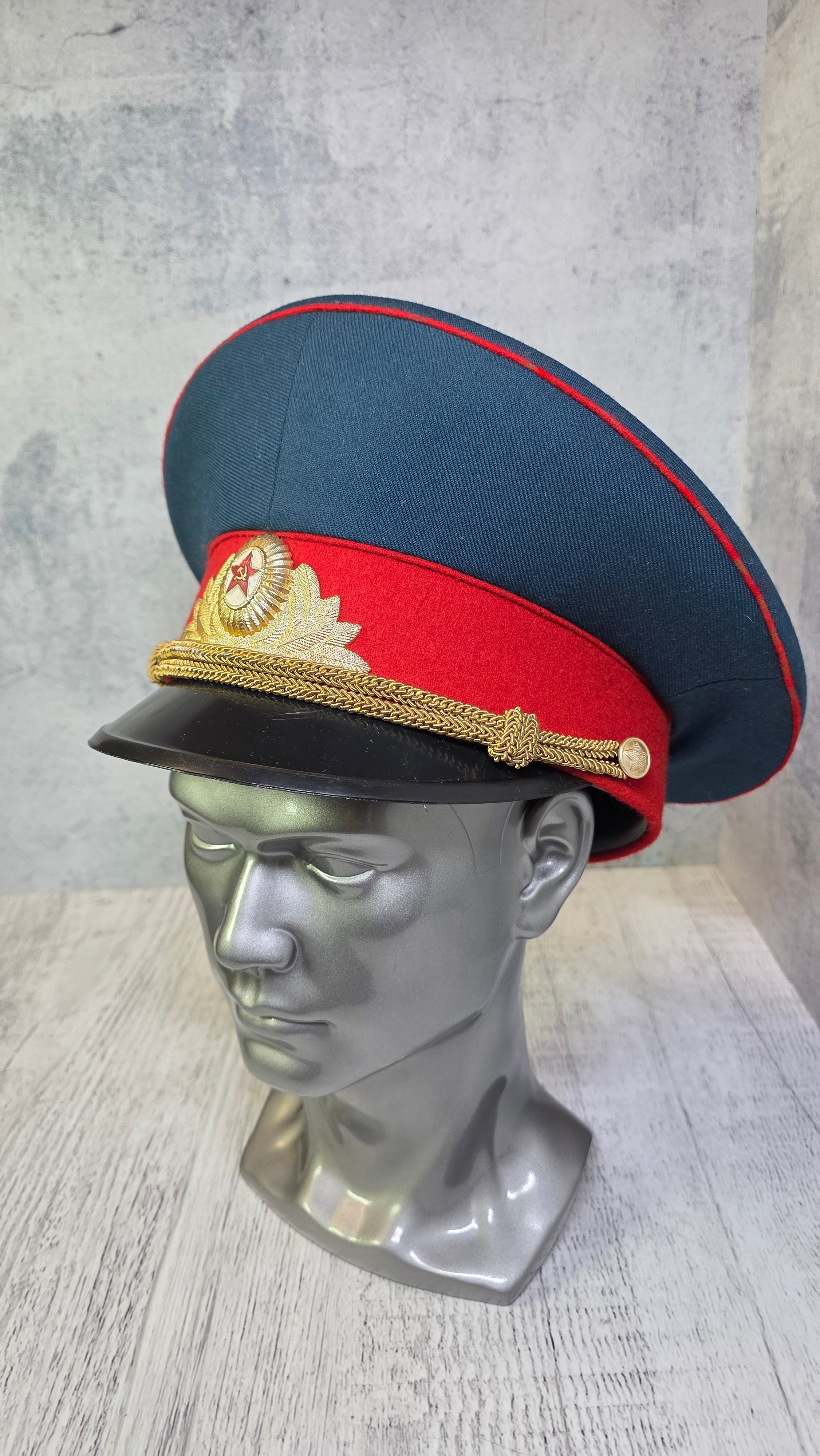 Vintage Soviet Officers Parade Visor Hat USSR - Legend Returns Vintage
