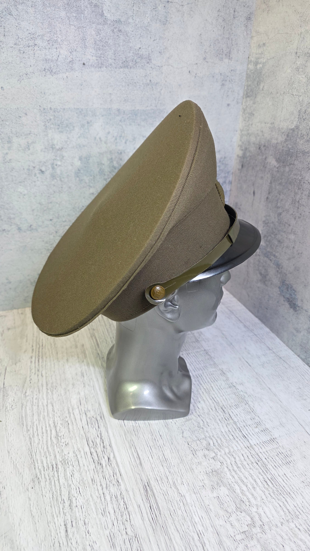 Vintage Soviet officers khaki field visor cap - Legend Returns Vintage