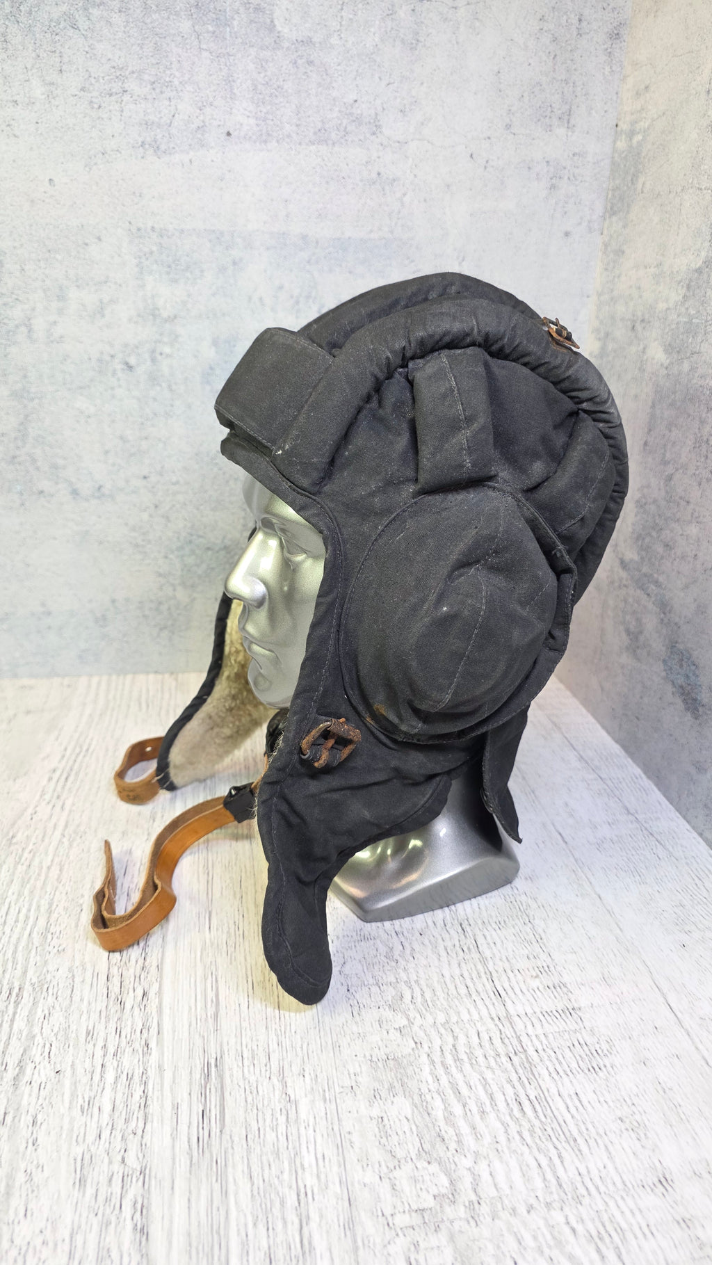 Soviet USSR Tanker Helmet Winter Tank Crew Headgear Vintage Cold Weather Communication Cap - Legend Returns Vintage