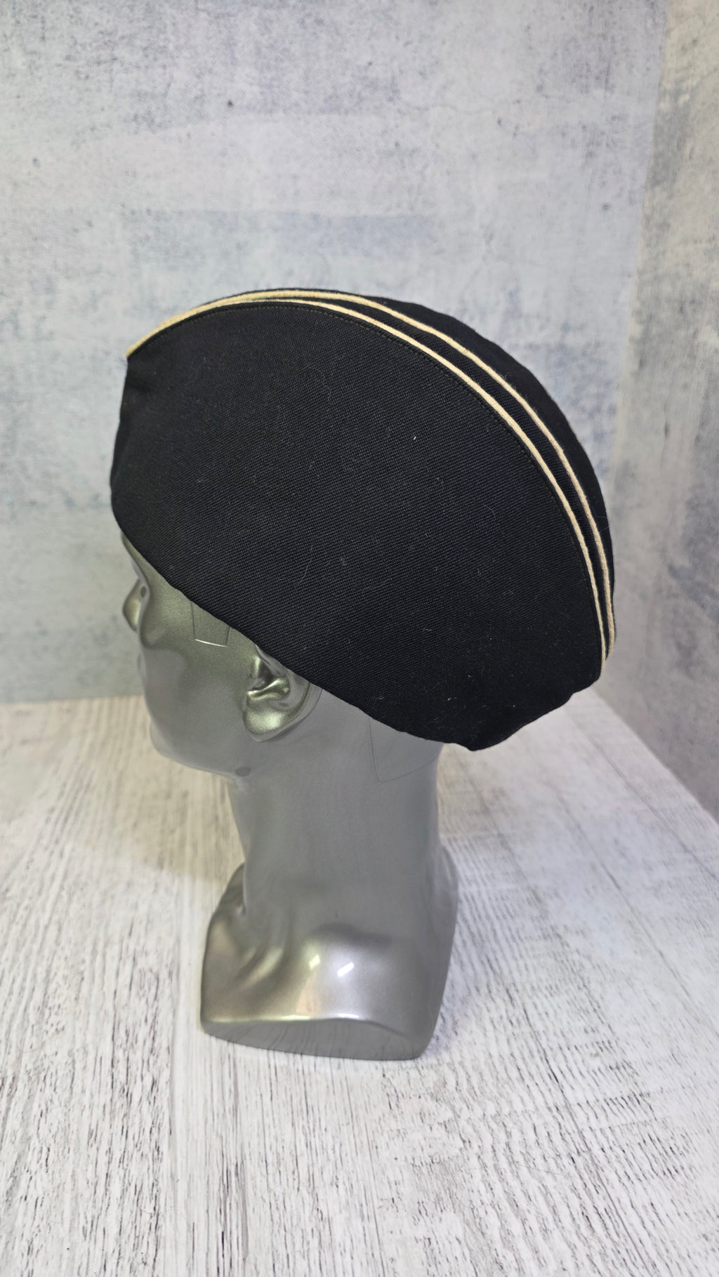 Soviet USSR Naval Pilotka Cap Vintage Navy Officer Side Cap Black Sailor Hat - Legend Returns Vintage