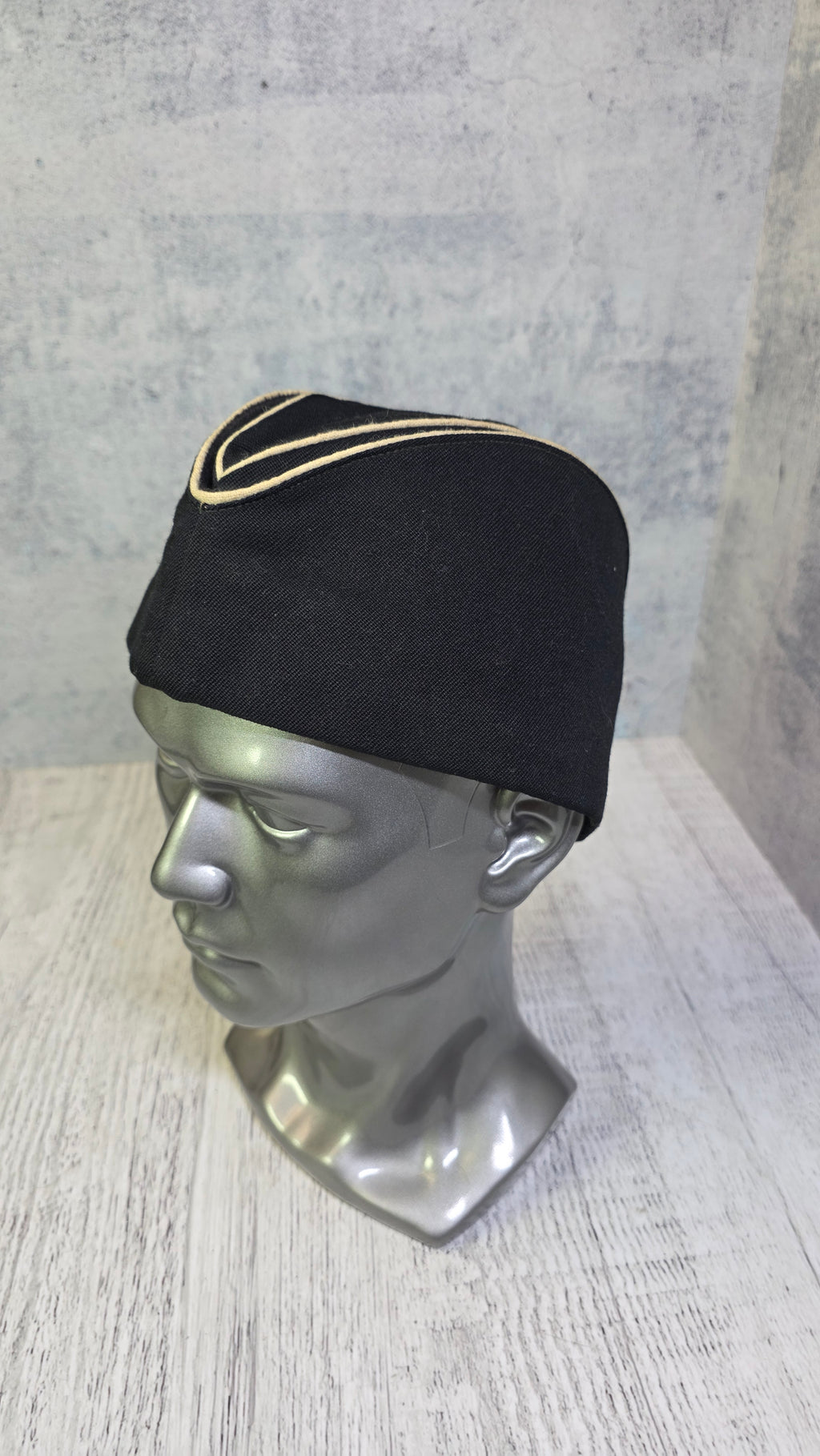 Soviet USSR Naval Pilotka Cap Vintage Navy Officer Side Cap Black Sailor Hat - Legend Returns Vintage