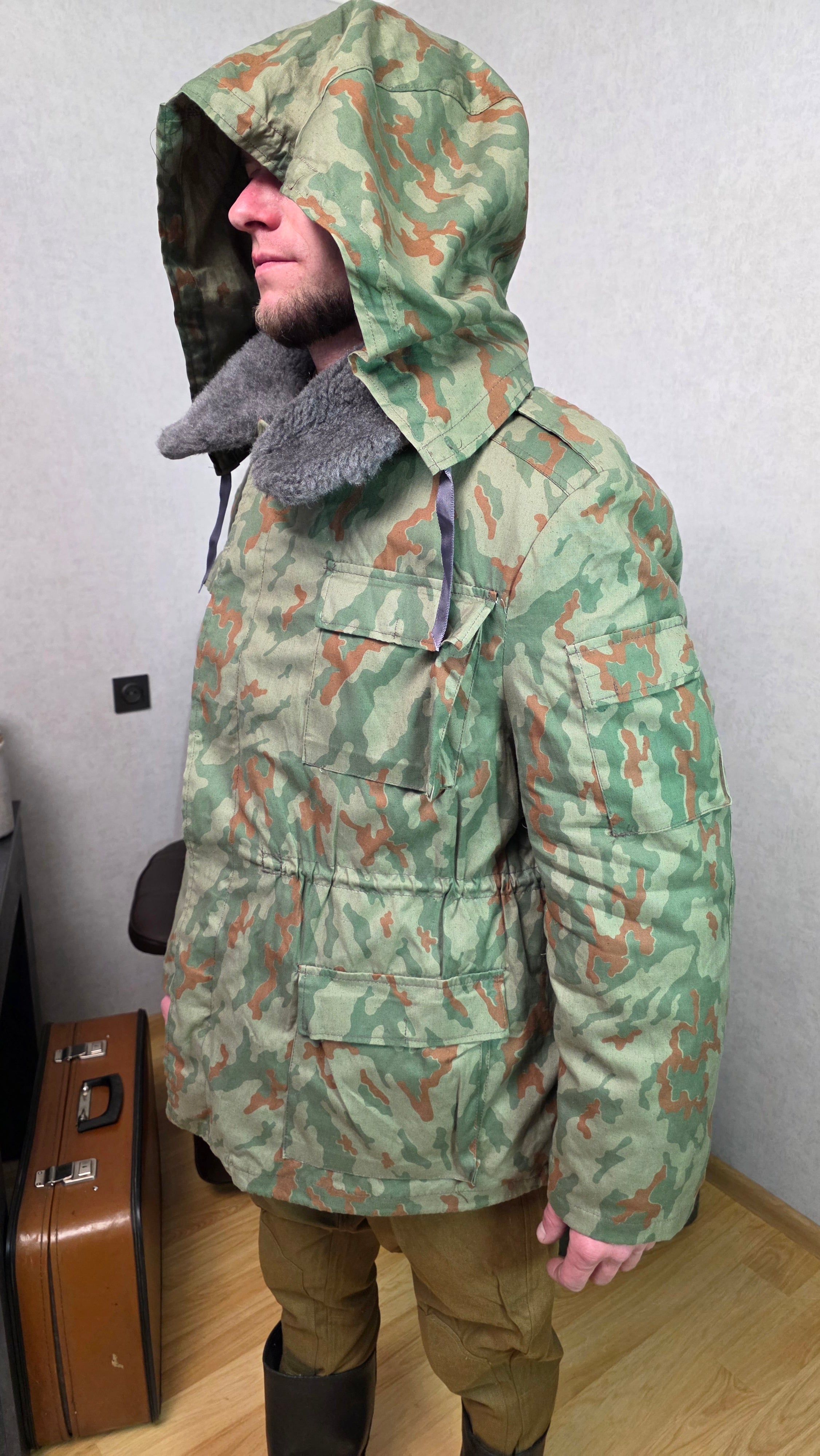 Barvikha VSR-93 Vertical Camouflage Bushlat Jacket Winter Coat Vintage