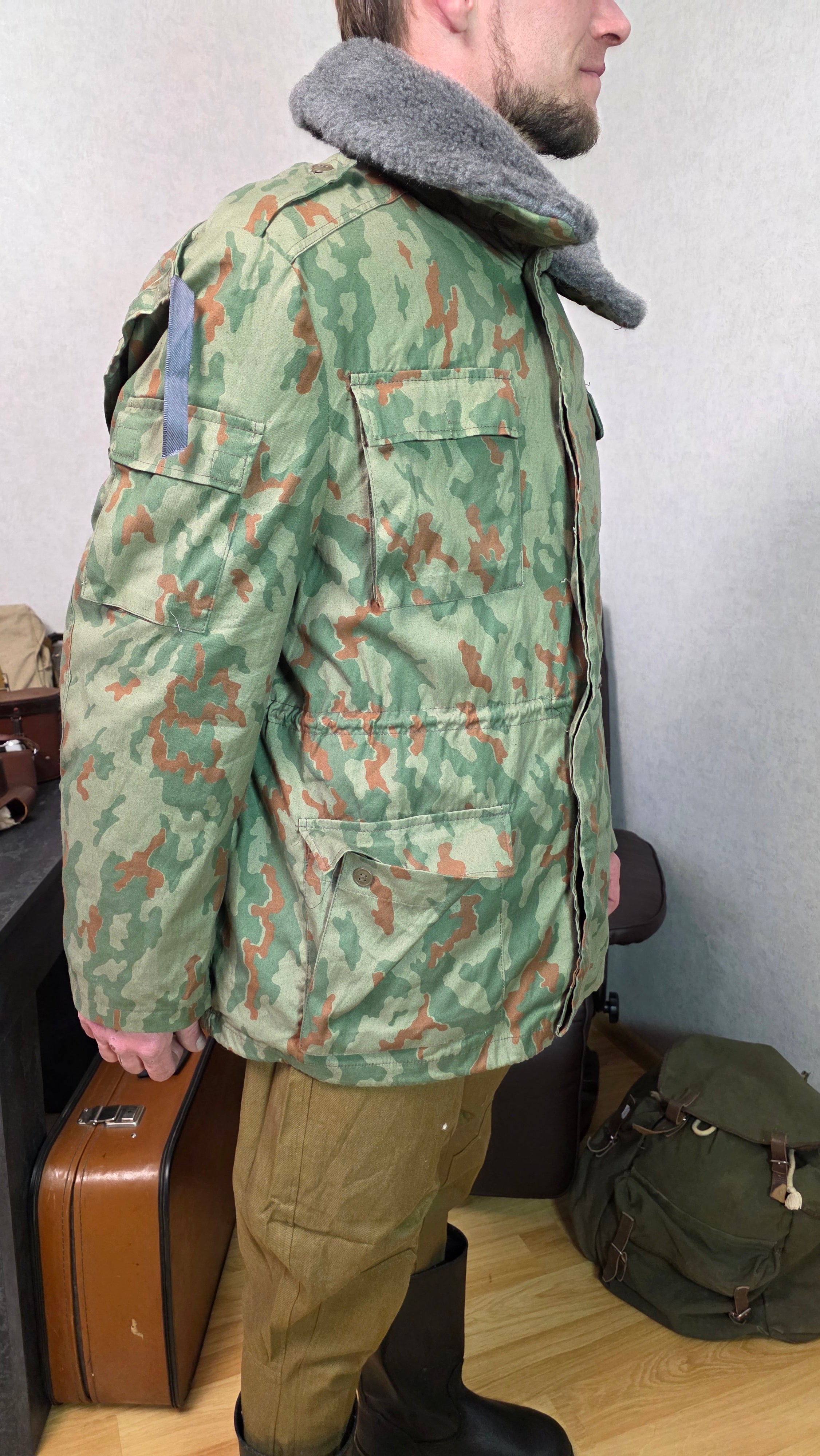 Barvikha VSR-93 Vertical Camouflage Bushlat Jacket Winter Coat Vintage