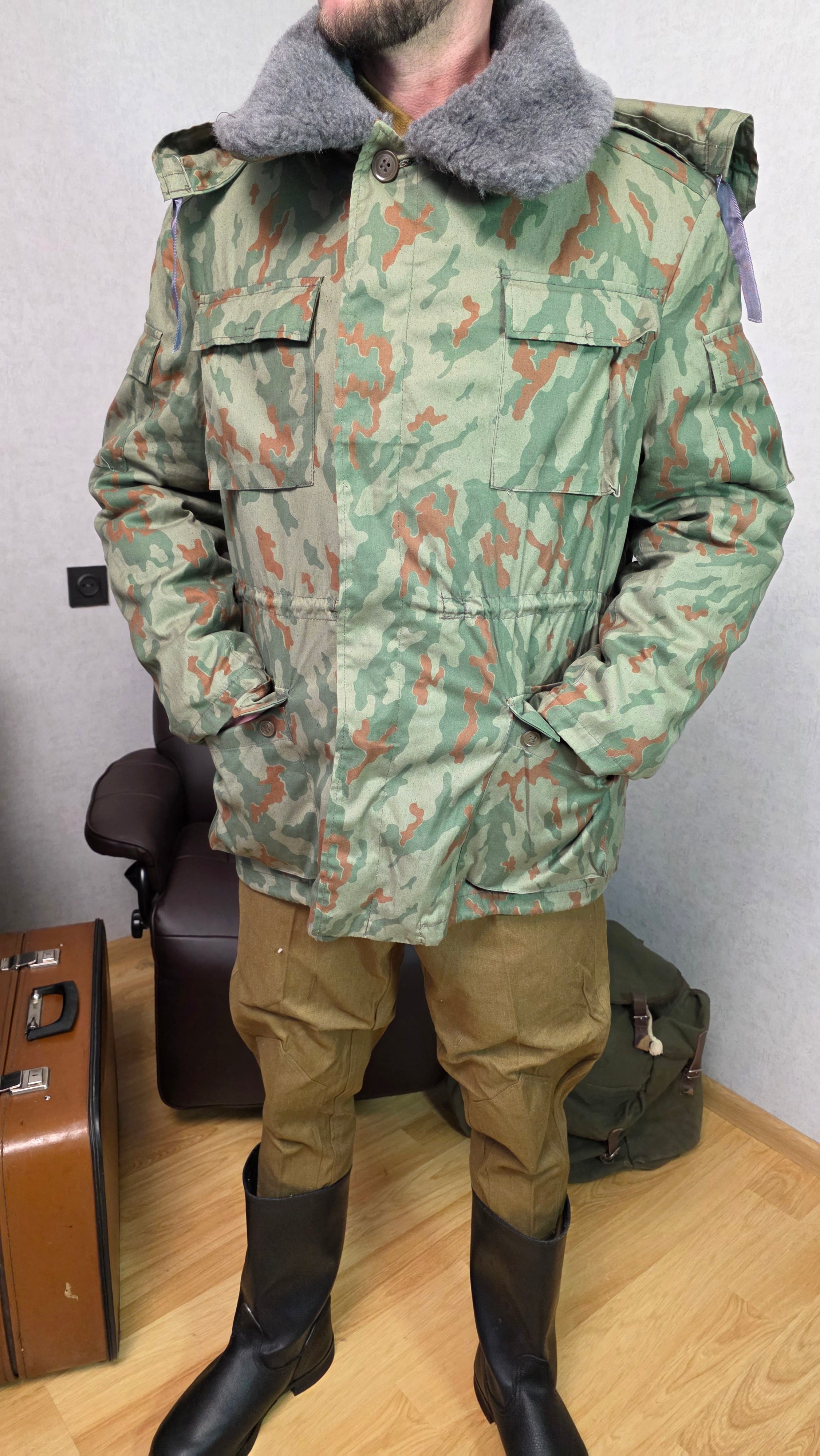 Barvikha VSR-93 Vertical Camouflage Bushlat Jacket Winter Coat Vintage