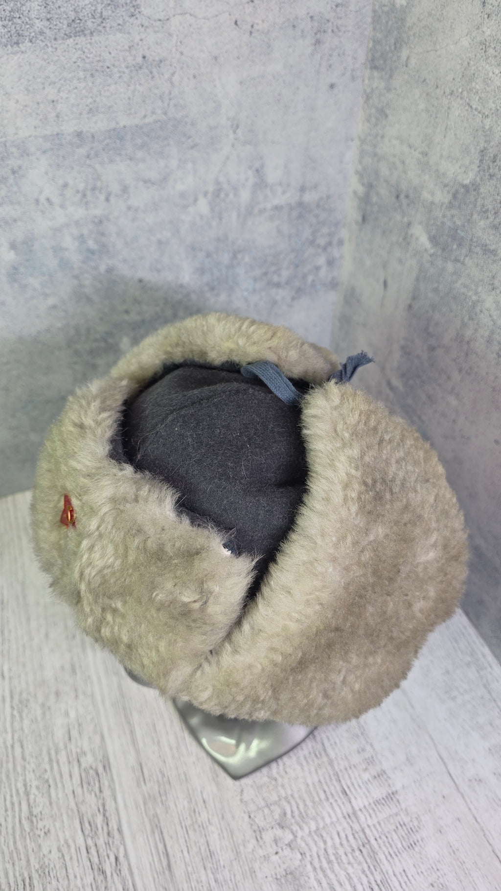 Soviet USSR RKKA Ushanka Hat Vintage Red Army Winter Fur Cap Gray WWII Era Style - Legend Returns Vintage