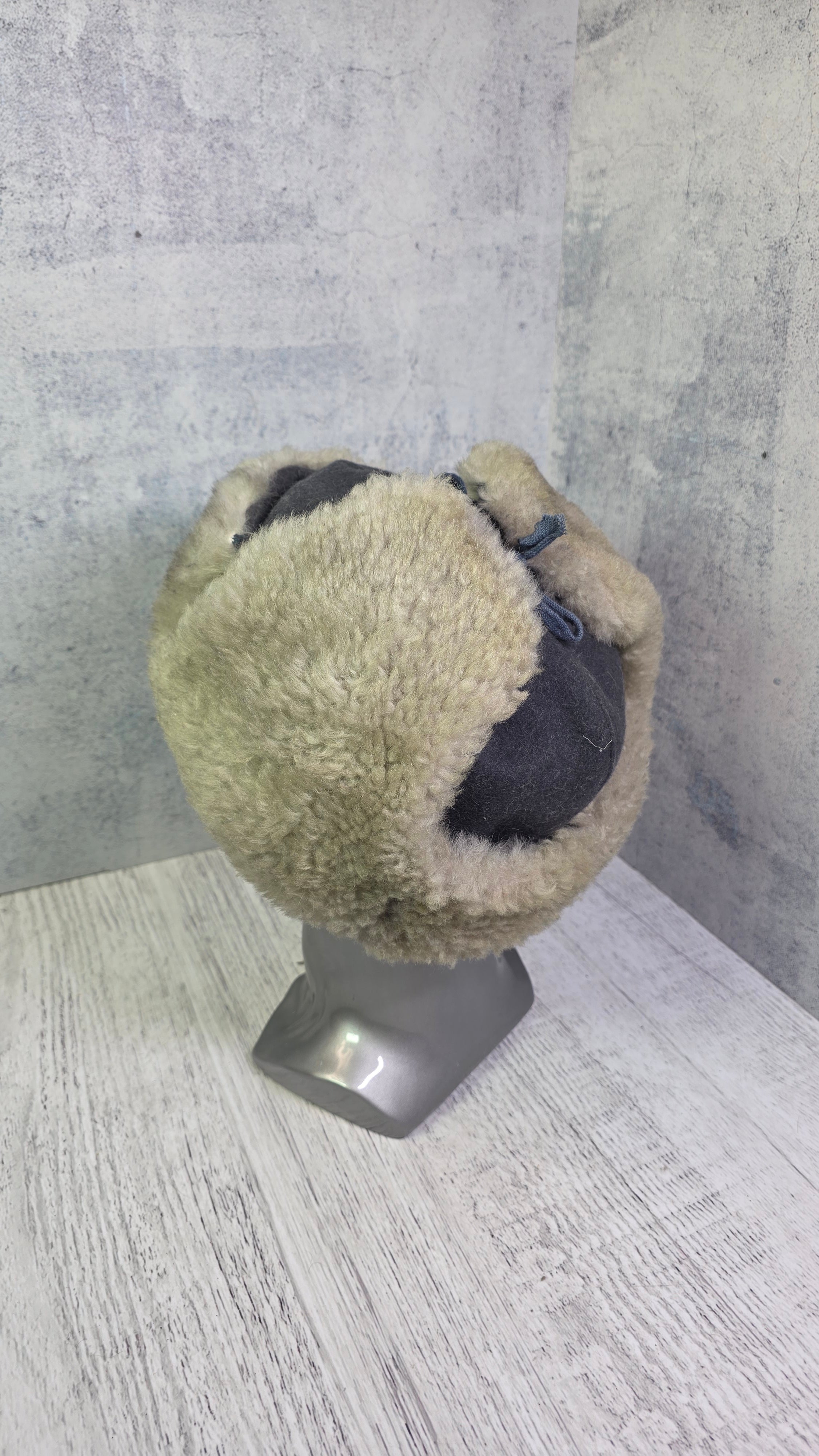 Soviet USSR RKKA Ushanka Hat Vintage Red Army Winter Fur Cap Gray WWII Era Style - Legend Returns Vintage