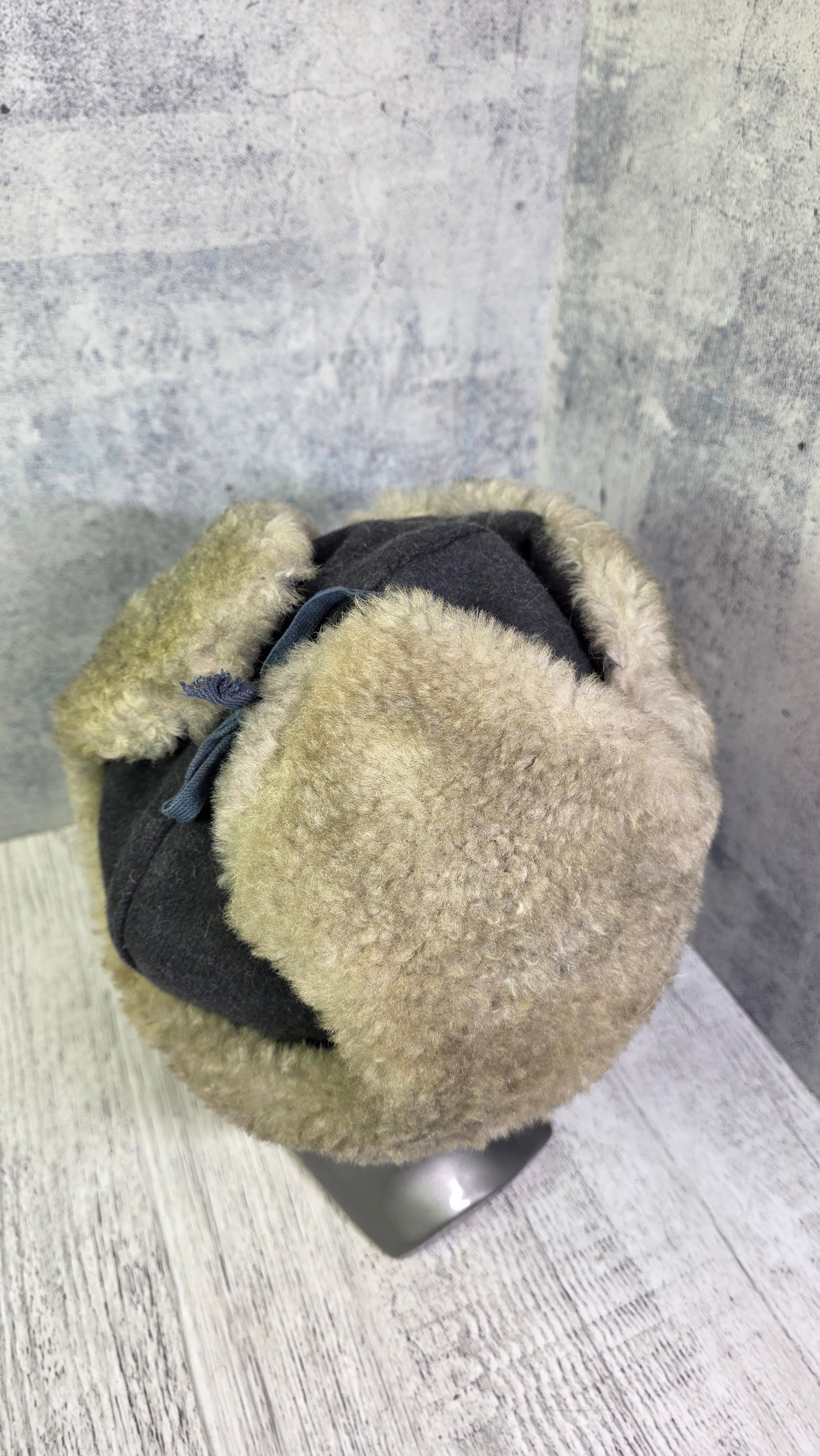 Soviet USSR RKKA Ushanka Hat Vintage Red Army Winter Fur Cap Gray WWII Era Style - Legend Returns Vintage