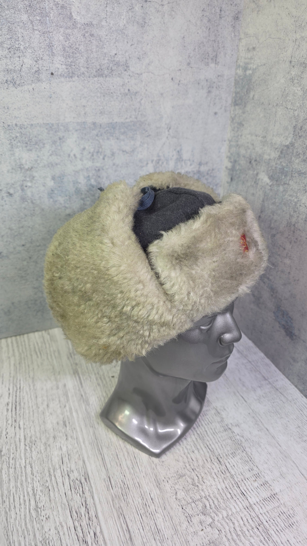 Soviet USSR RKKA Ushanka Hat Vintage Red Army Winter Fur Cap Gray WWII Era Style - Legend Returns Vintage