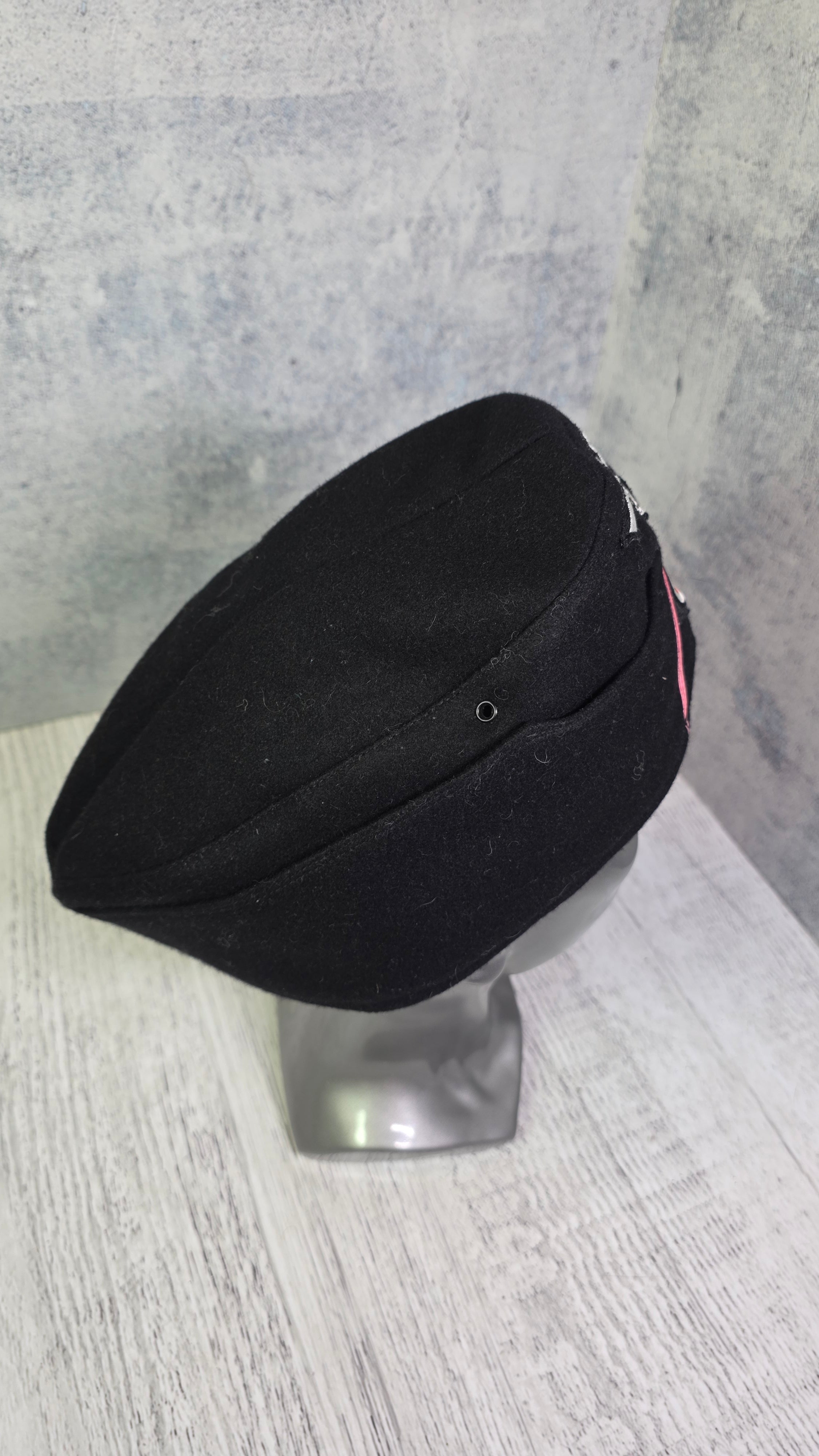 WWII German Panzer Side Cap M38 Vintage Black Tank Crew Field Cap Historical Headwear - Legend Returns Vintage