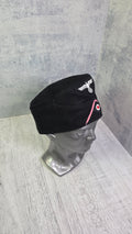 WWII German Panzer Side Cap M38 Vintage Black Tank Crew Field Cap Historical Headwear - Legend Returns Vintage