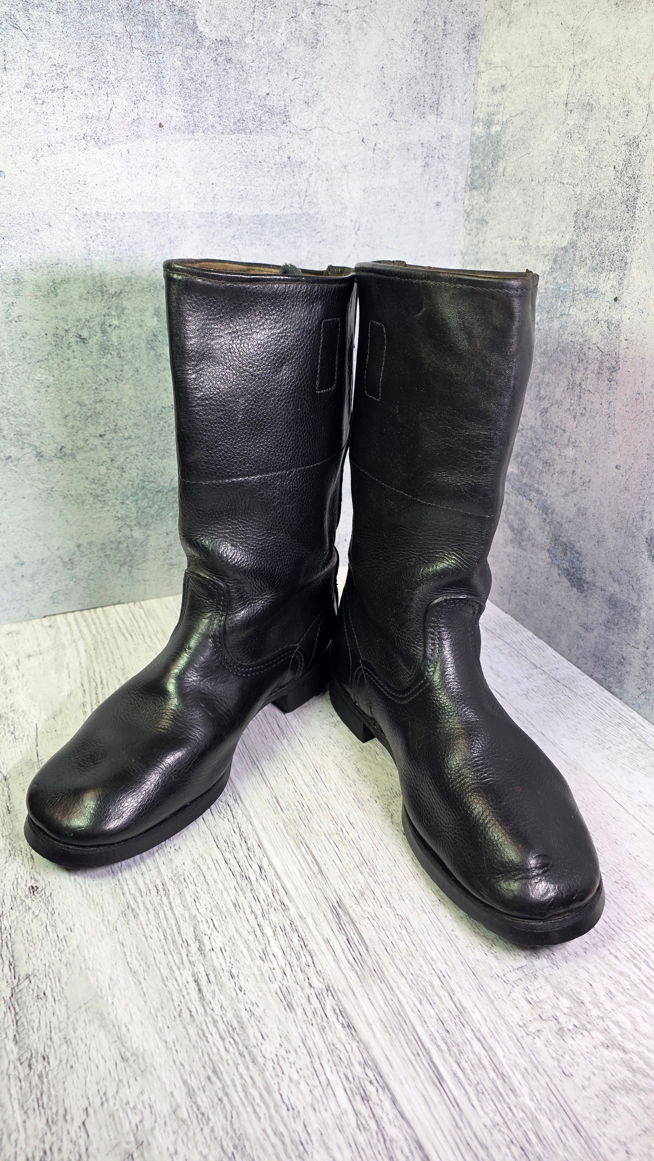 Soviet USSR Naval Deck Boots Vintage VMF Leather Fleet Service Boots - Legend Returns Vintage