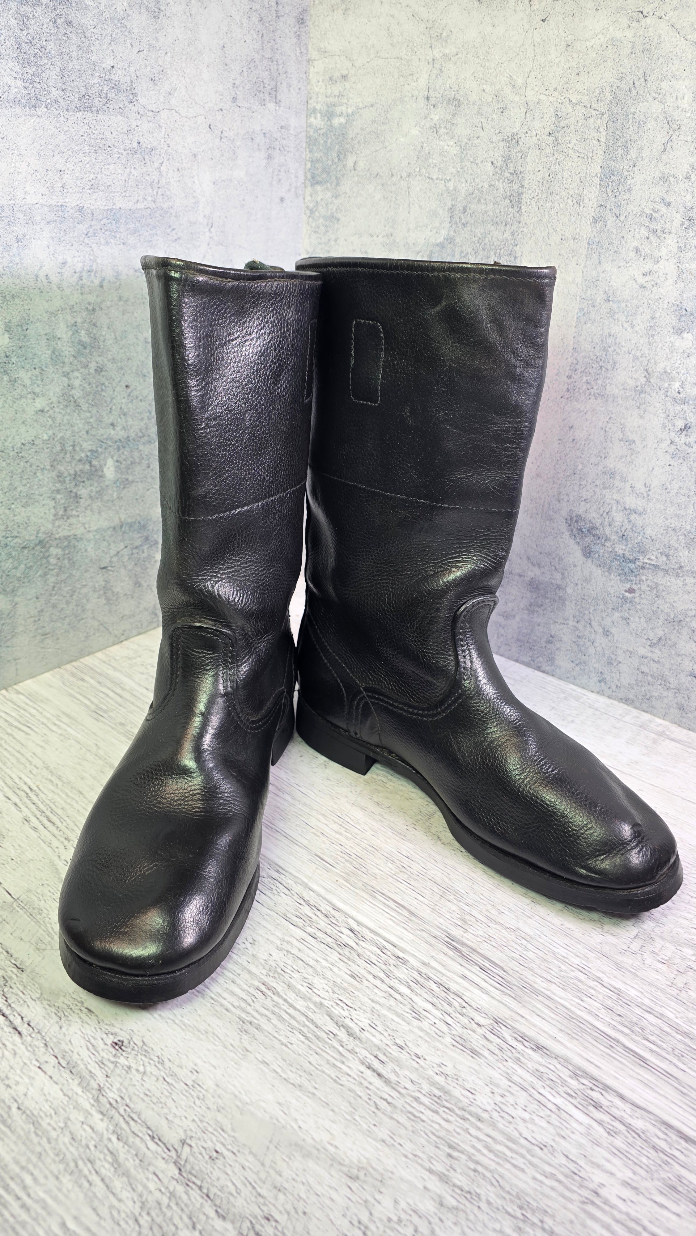 Soviet USSR Naval Deck Boots Vintage VMF Leather Fleet Service Boots - Legend Returns Vintage