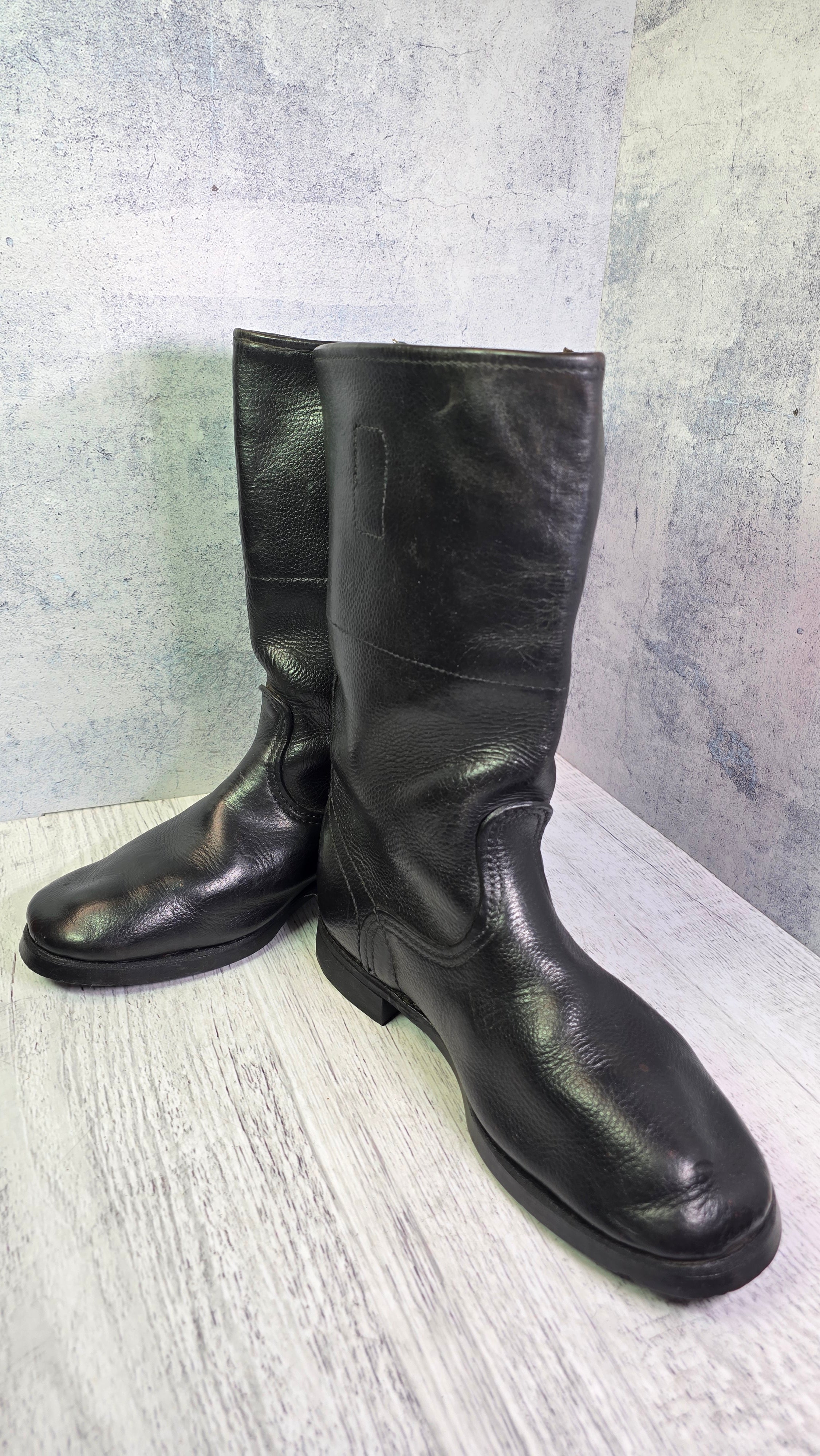 Soviet USSR Naval Deck Boots Vintage VMF Leather Fleet Service Boots - Legend Returns Vintage