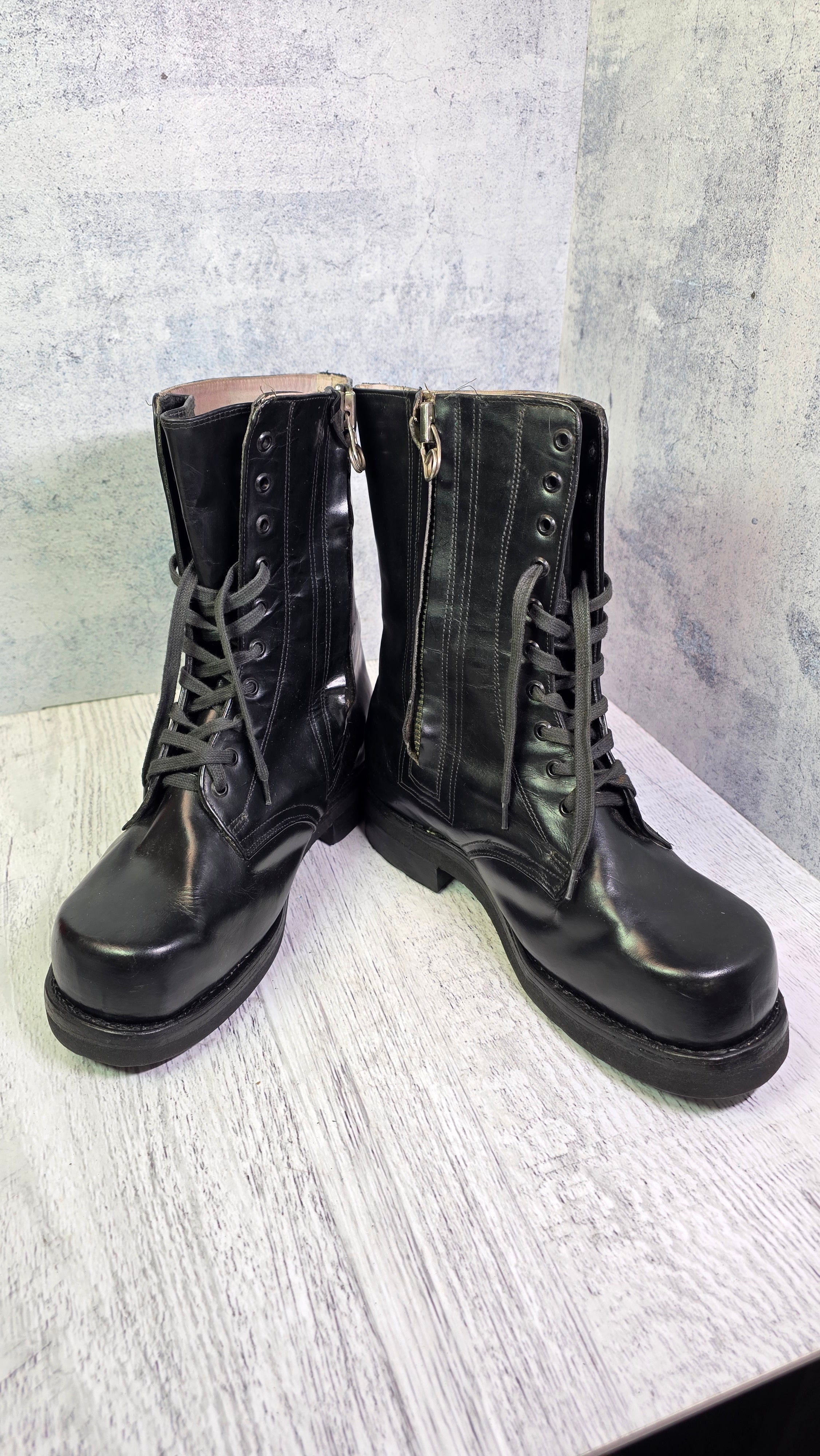 Soviet USSR Pilot Flight Boots Vintage Air Force Leather Zip Flight Footwear - Legend Returns Vintage