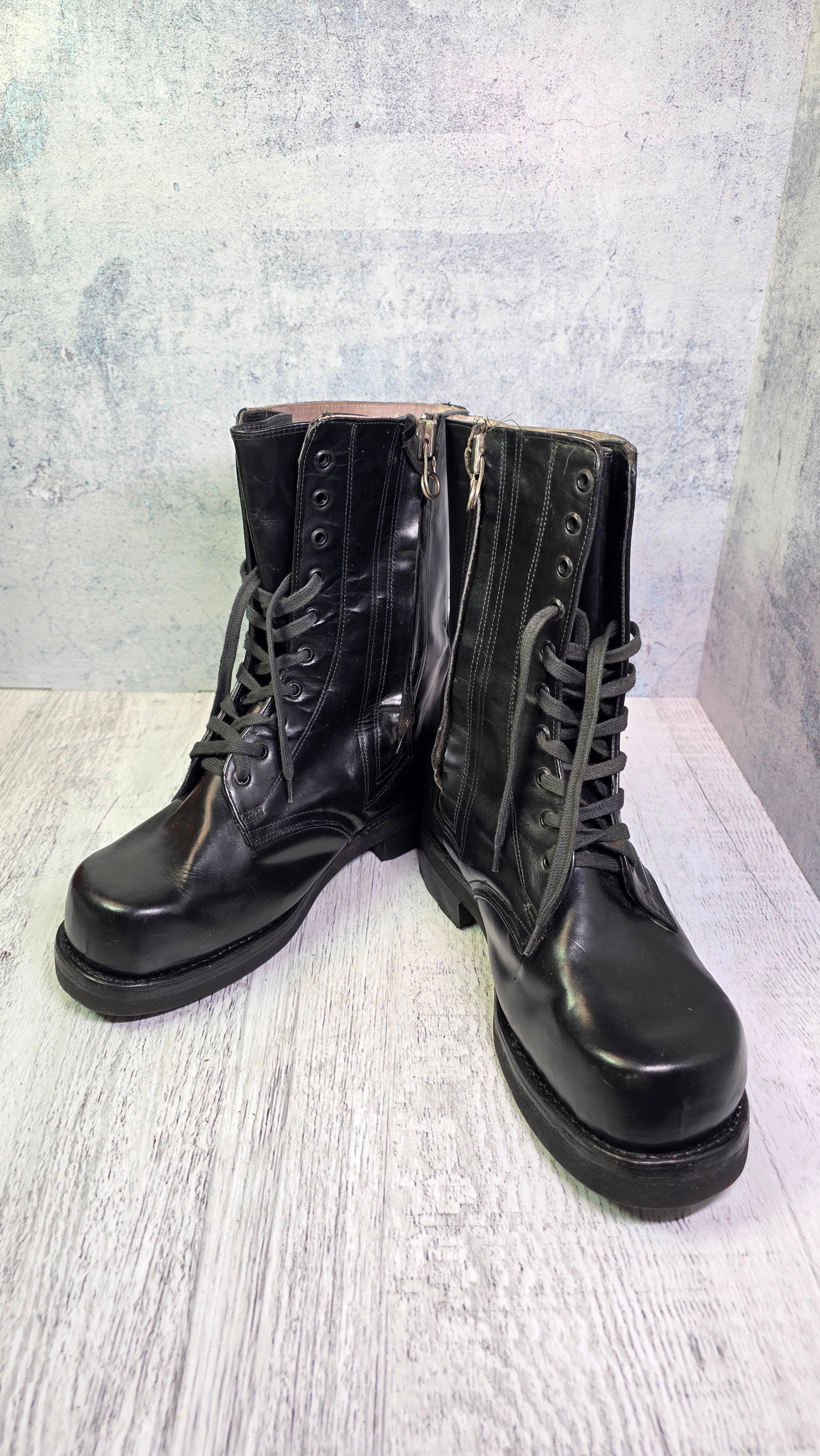 Soviet USSR Pilot Flight Boots Vintage Air Force Leather Zip Flight Footwear - Legend Returns Vintage