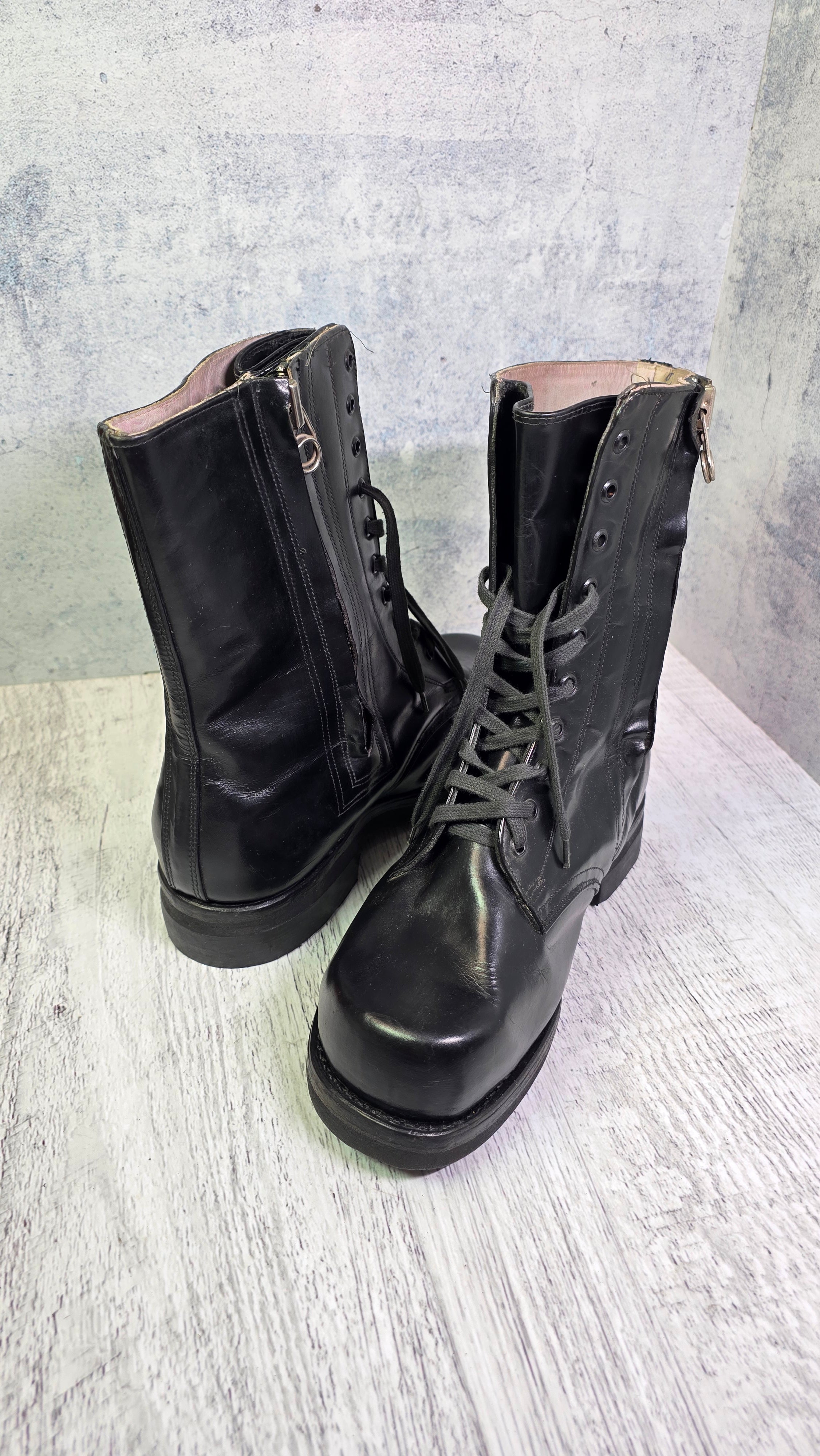 Soviet USSR Pilot Flight Boots Vintage Air Force Leather Zip Flight Footwear - Legend Returns Vintage
