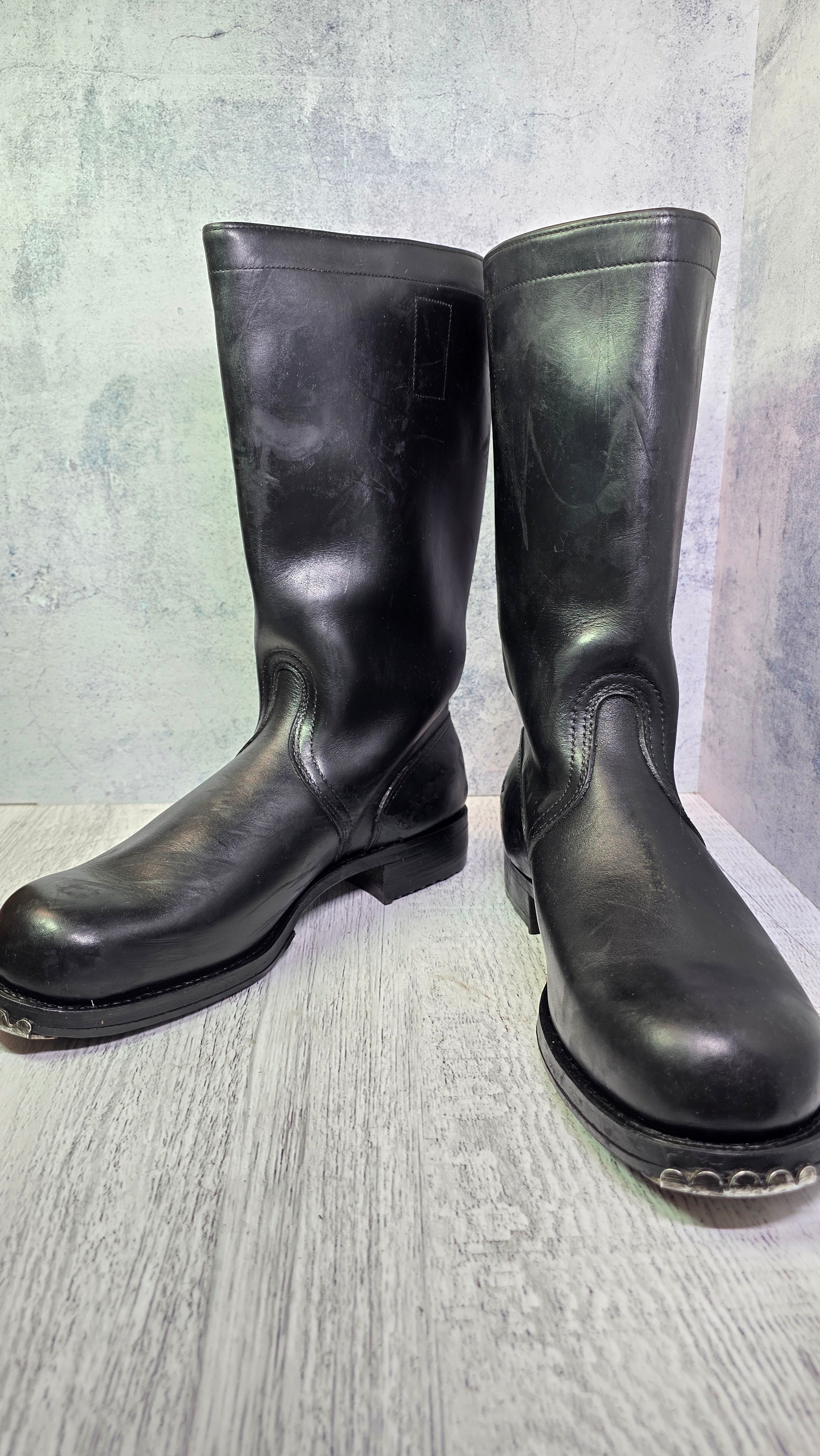 West German Bundeswehr Leather Boots Vintage Knobelbecher Tall Field Boots - Legend Returns Vintage
