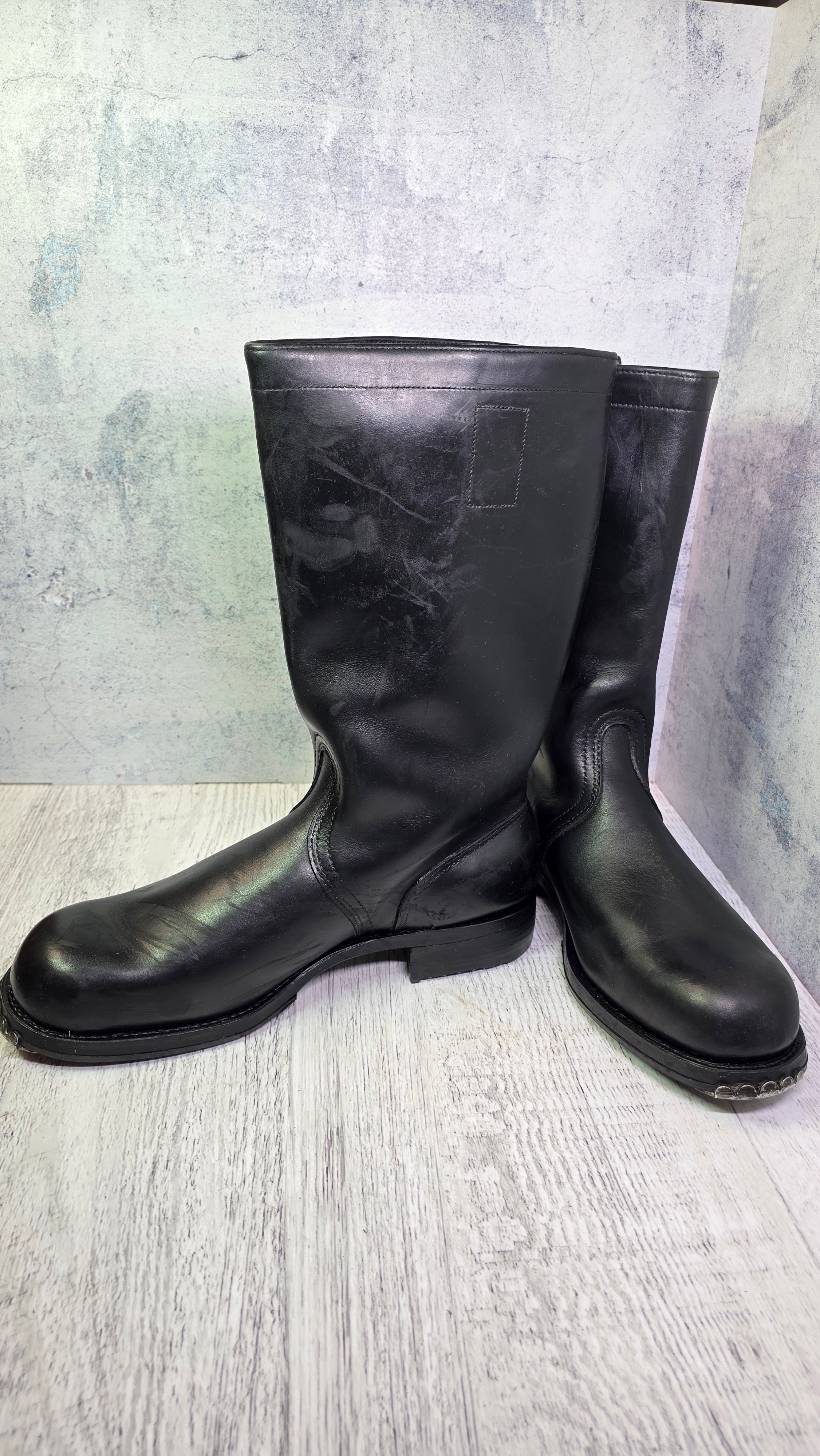West German Bundeswehr Leather Boots Vintage Knobelbecher Tall Field Boots - Legend Returns Vintage