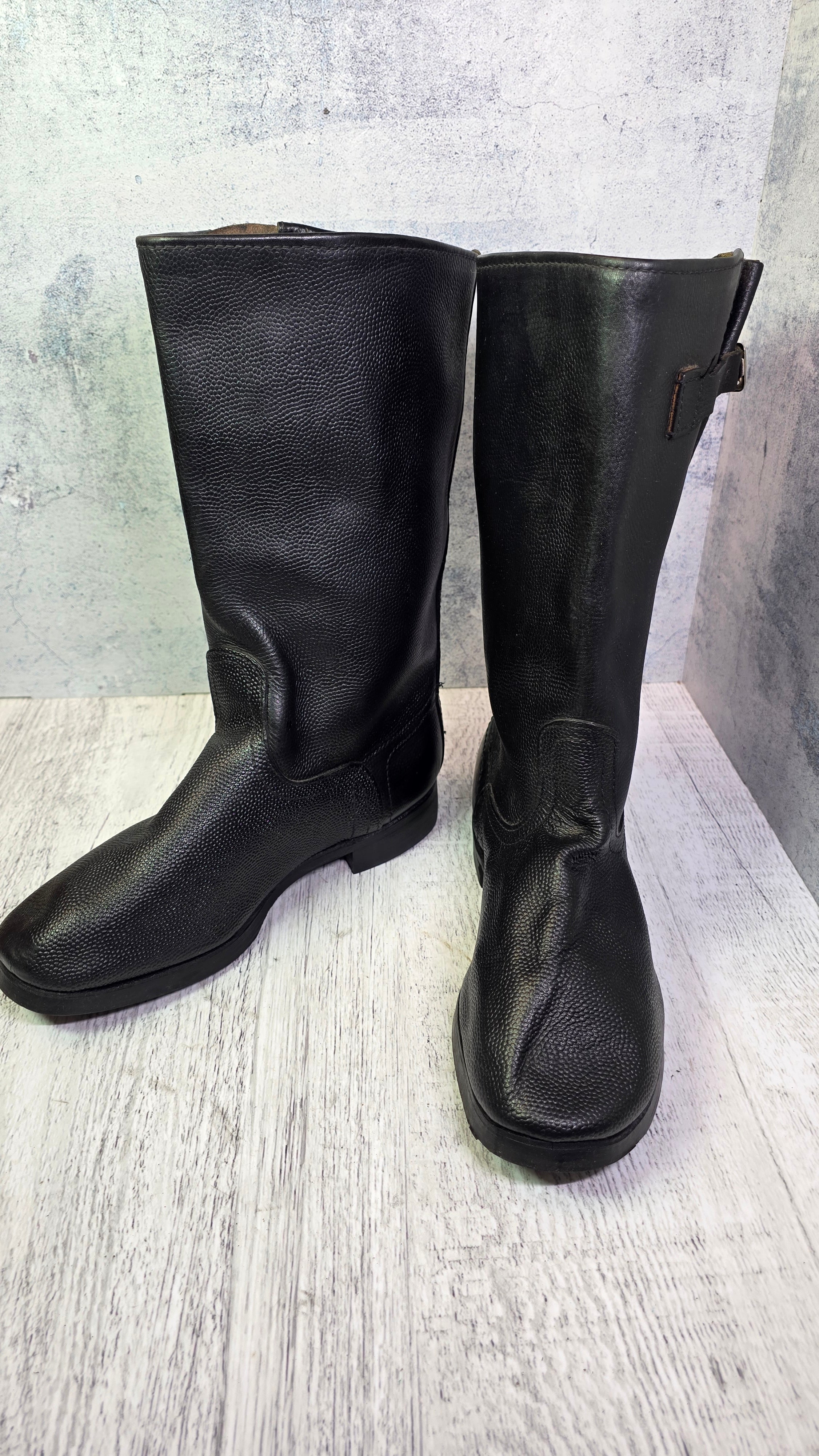 Soviet Afghan War Leather Boots Vintage USSR Side Buckle Combat Style Boots - Legend Returns Vintage