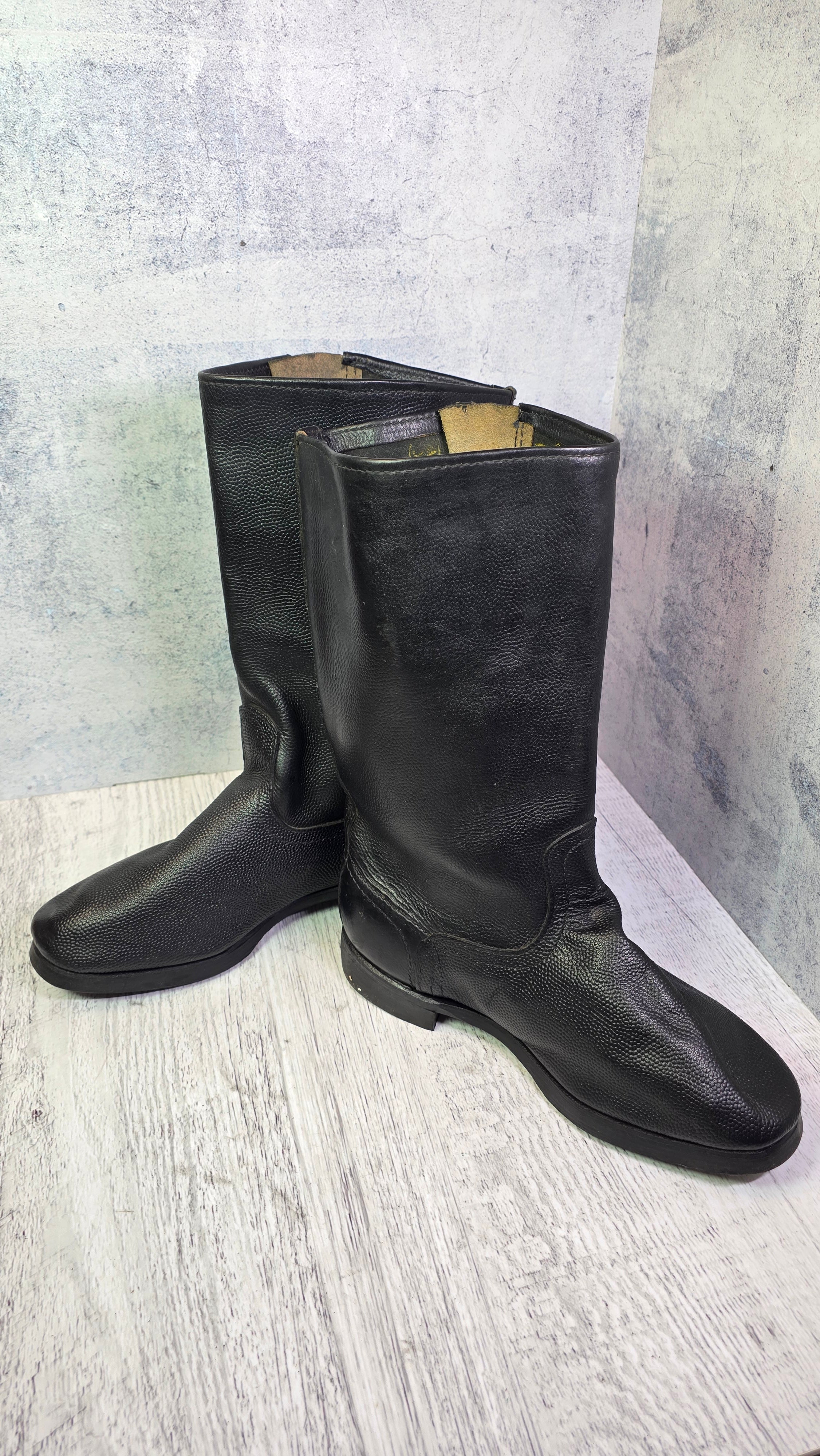 Soviet Afghan War Leather Boots Vintage USSR Side Buckle Combat Style Boots - Legend Returns Vintage