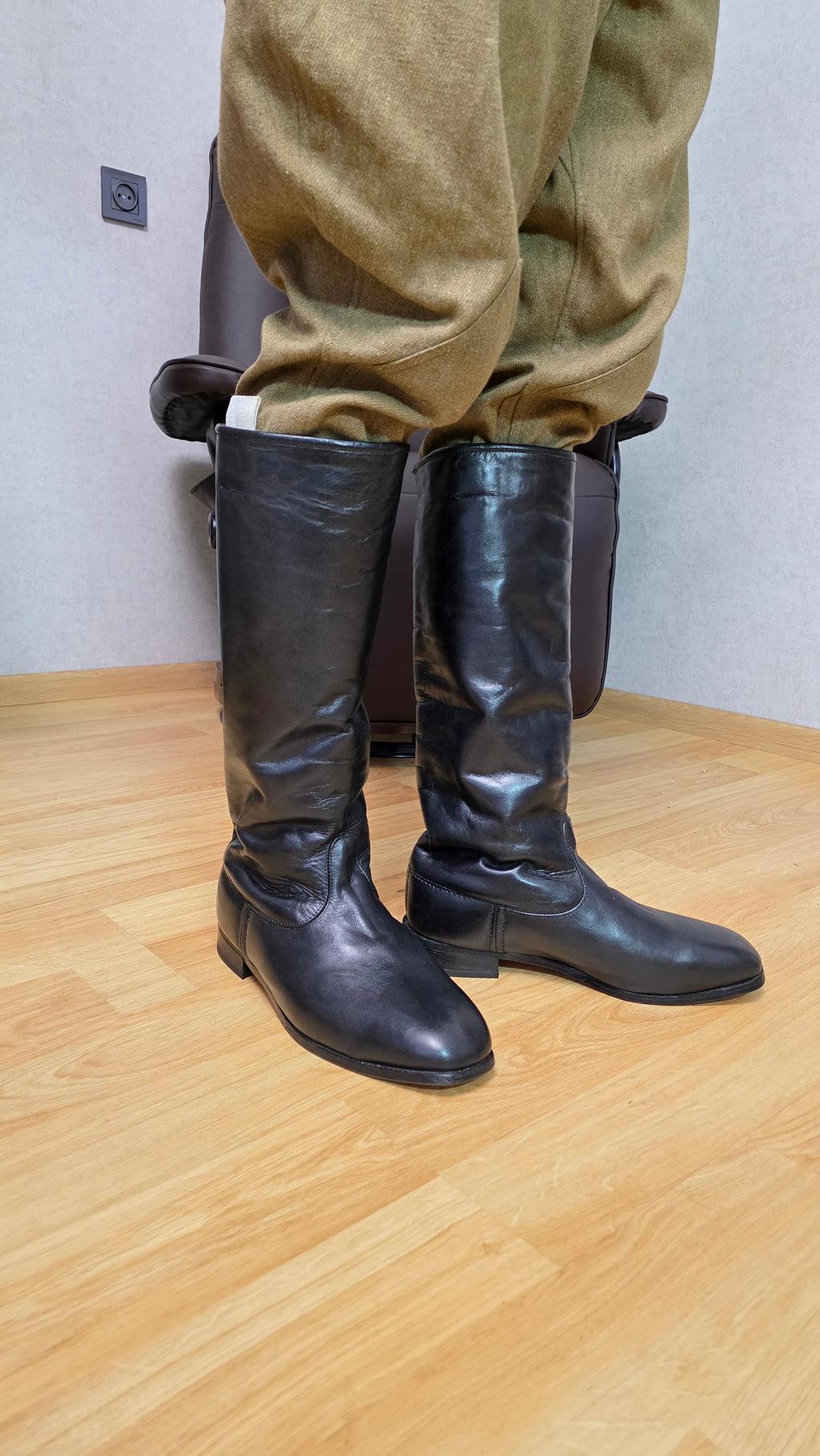 German Winter Officer Boots Vintage DDR NVA Fur Lined Leather Boots - Legend Returns Vintage