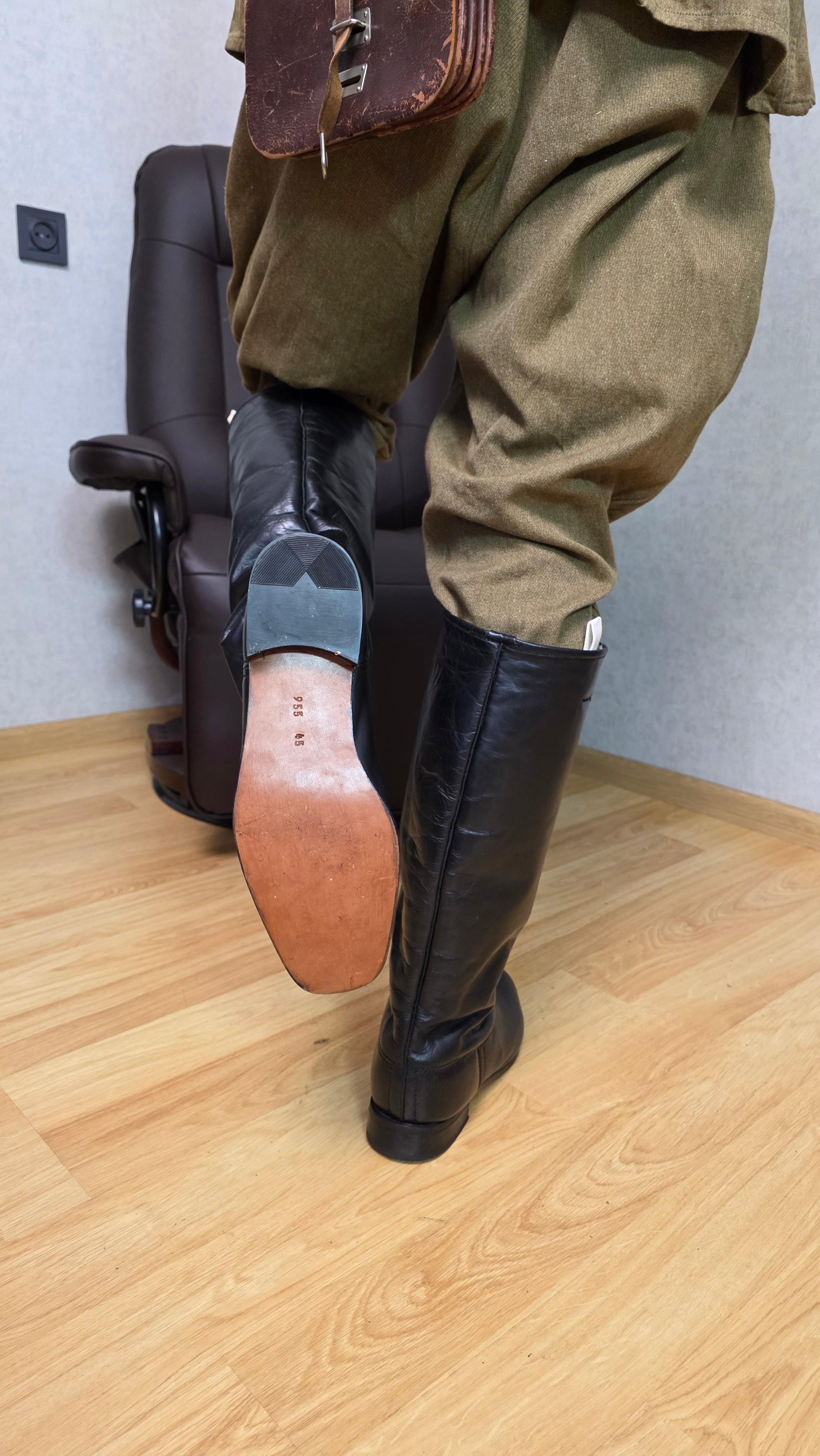 German Winter Officer Boots Vintage DDR NVA Fur Lined Leather Boots - Legend Returns Vintage