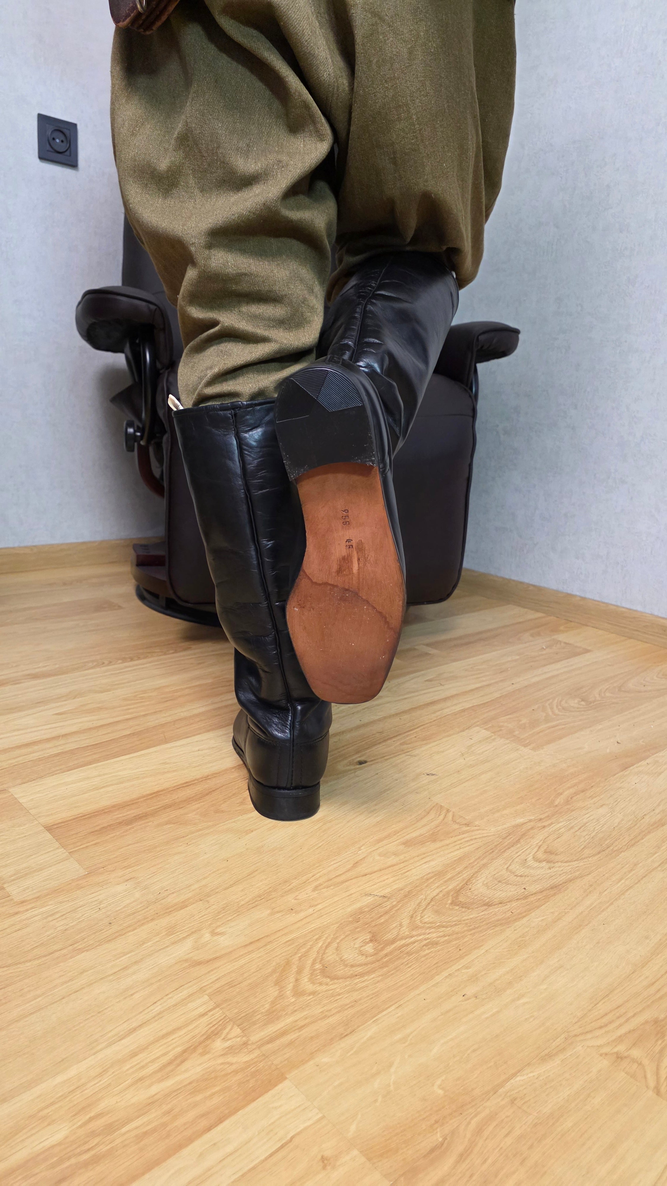German Winter Officer Boots Vintage DDR NVA Fur Lined Leather Boots - Legend Returns Vintage