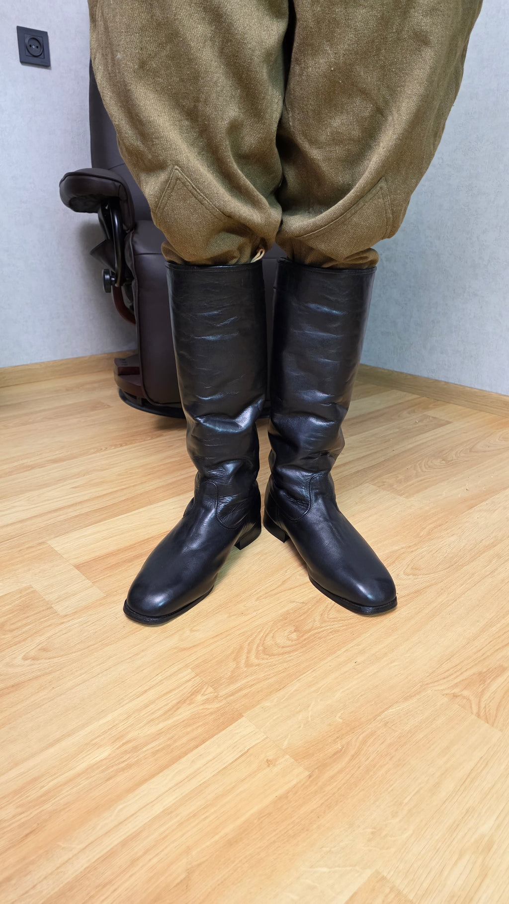 German Winter Officer Boots Vintage DDR NVA Fur Lined Leather Boots - Legend Returns Vintage