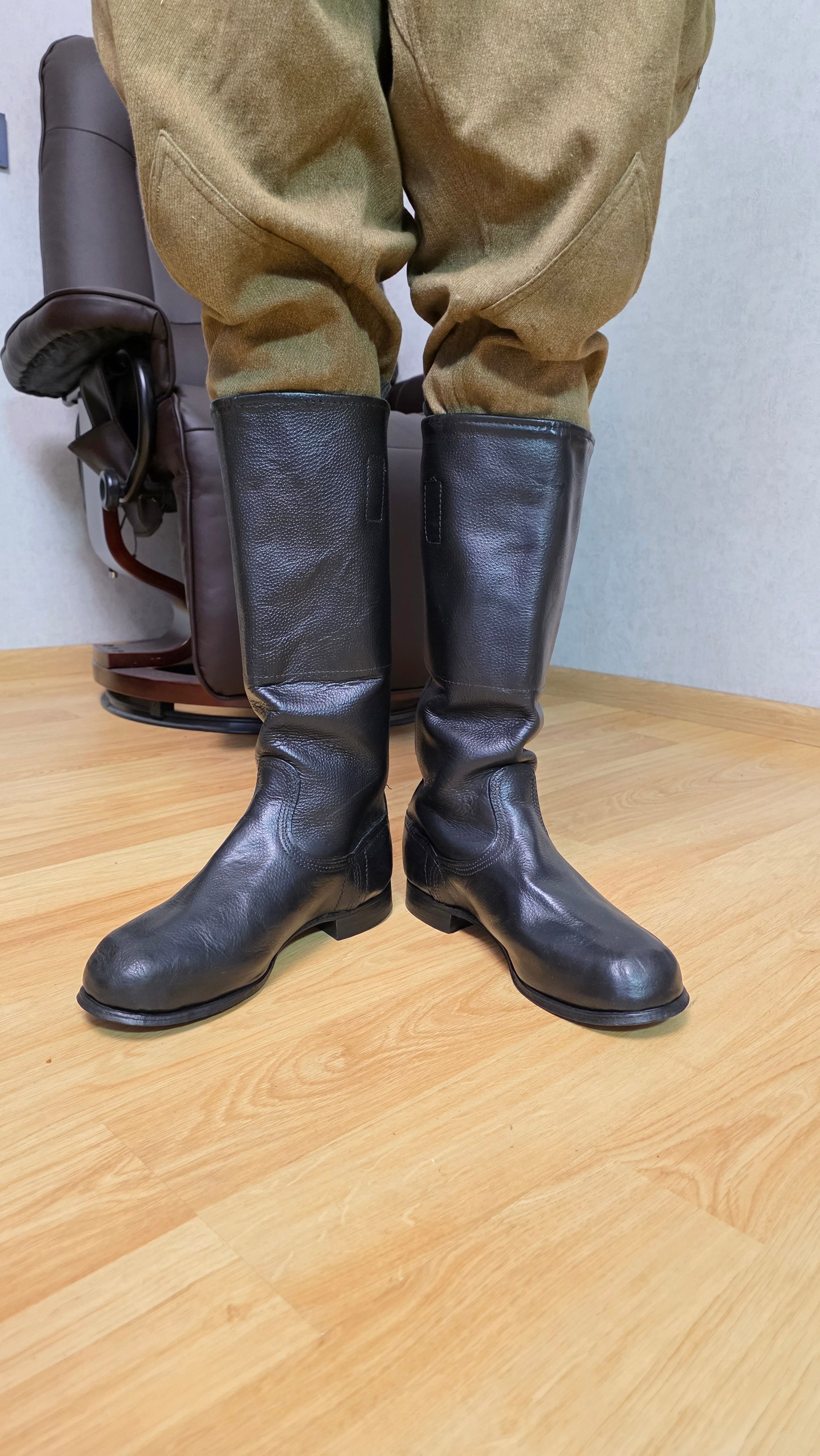 Soviet Yuft Leather Boots Vintage USSR Military Boots RKKA Style Footwear - Legend Returns Vintage