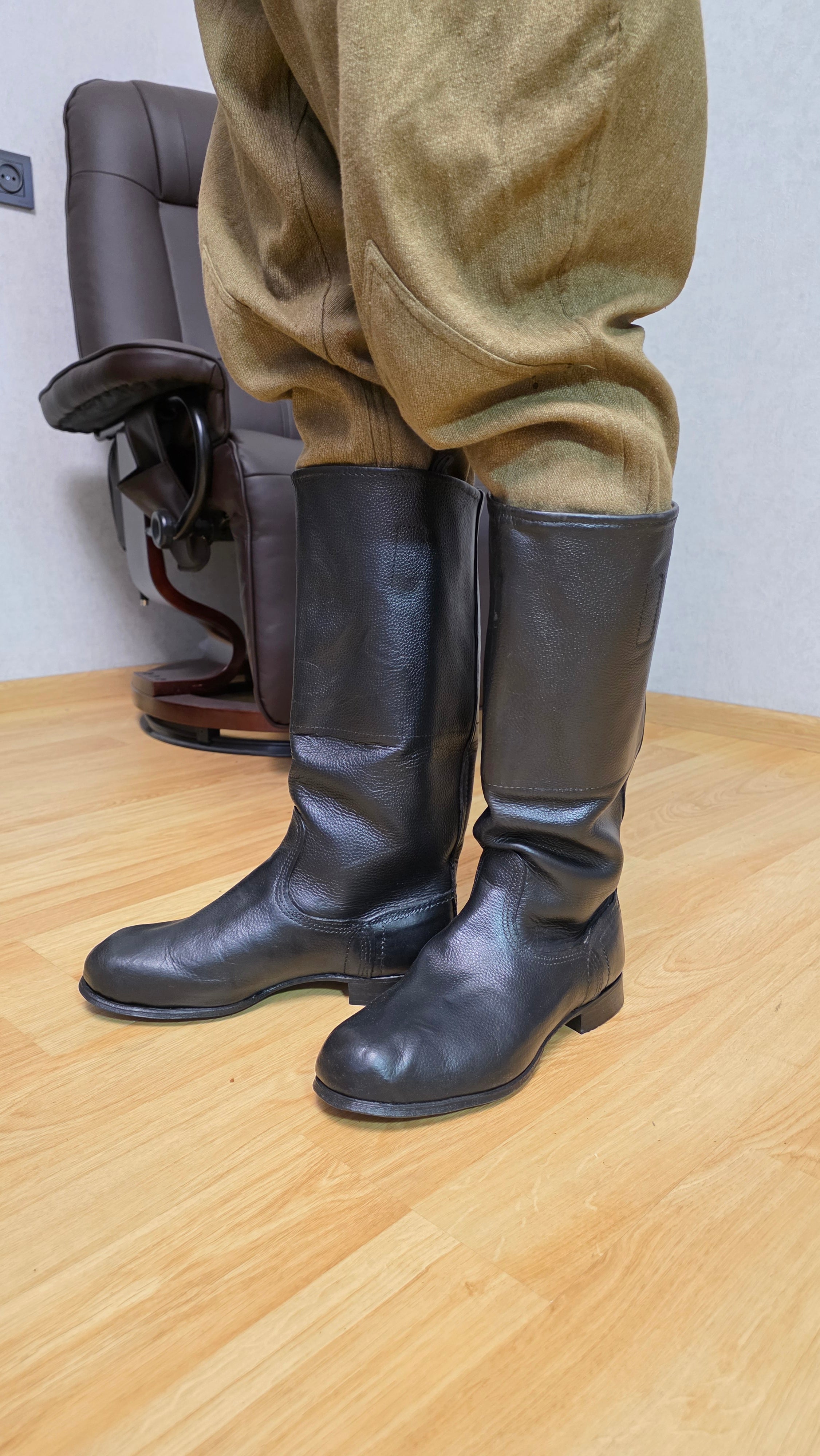 Soviet Yuft Leather Boots Vintage USSR Military Boots RKKA Style Footwear - Legend Returns Vintage