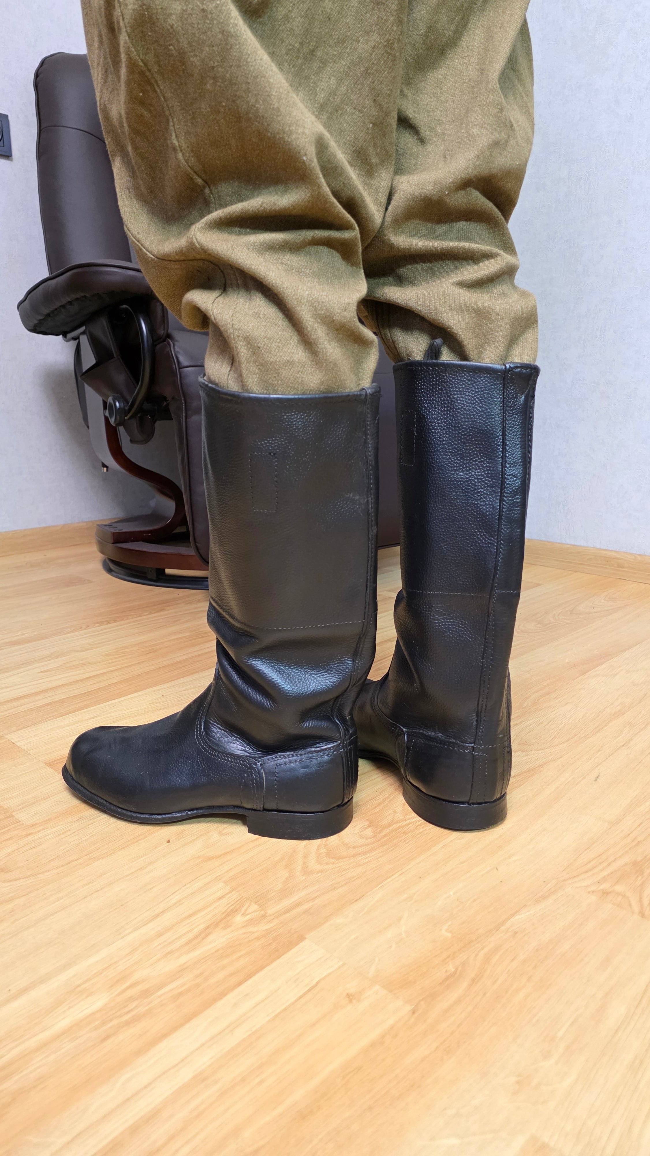 Soviet Yuft Leather Boots Vintage USSR Military Boots RKKA Style Footwear - Legend Returns Vintage