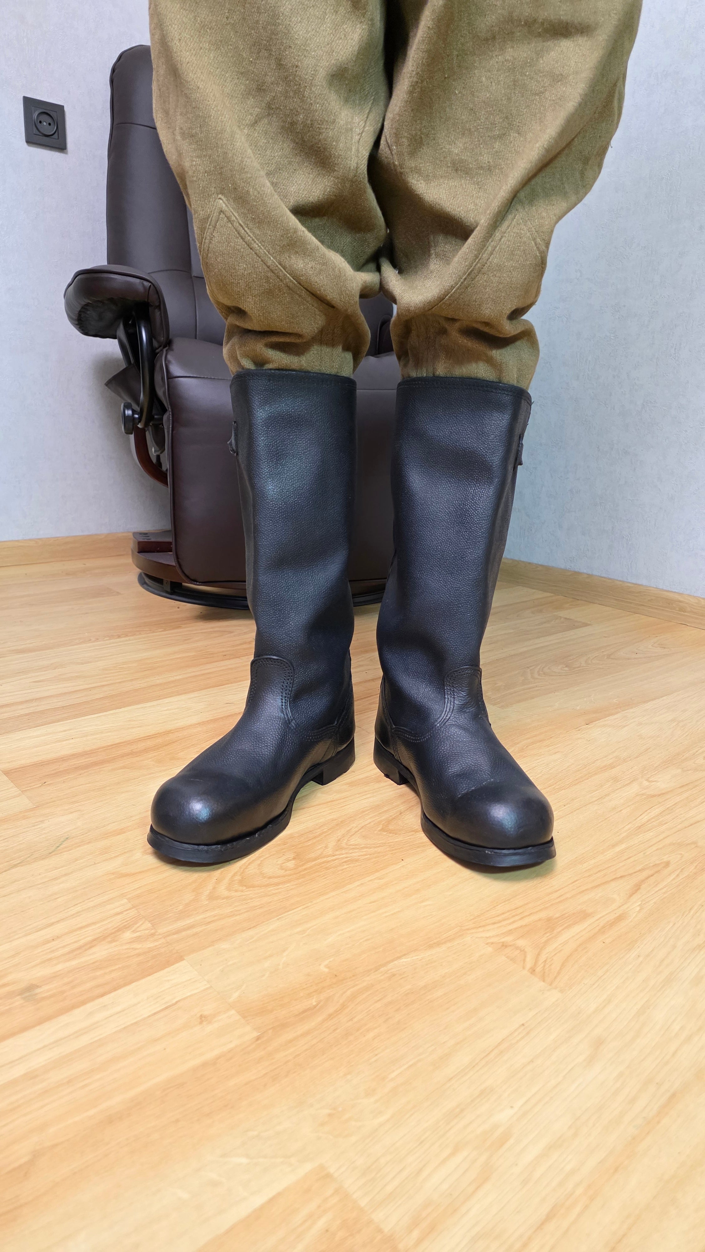 Soviet Scout Leather Boots Afghan War Style USSR Yuft Military Boots - Legend Returns Vintage
