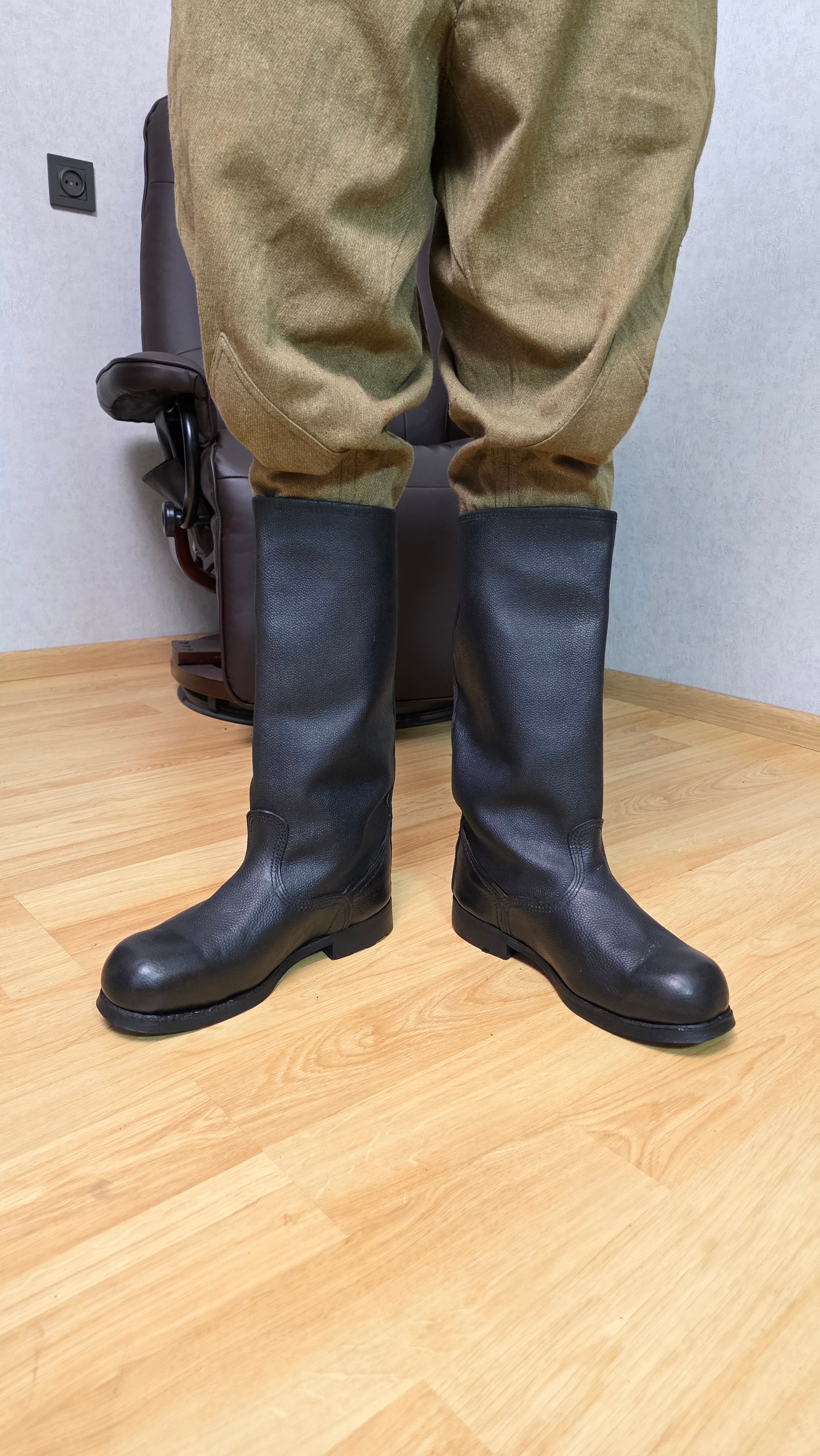 Soviet Scout Leather Boots Afghan War Style USSR Yuft Military Boots - Legend Returns Vintage